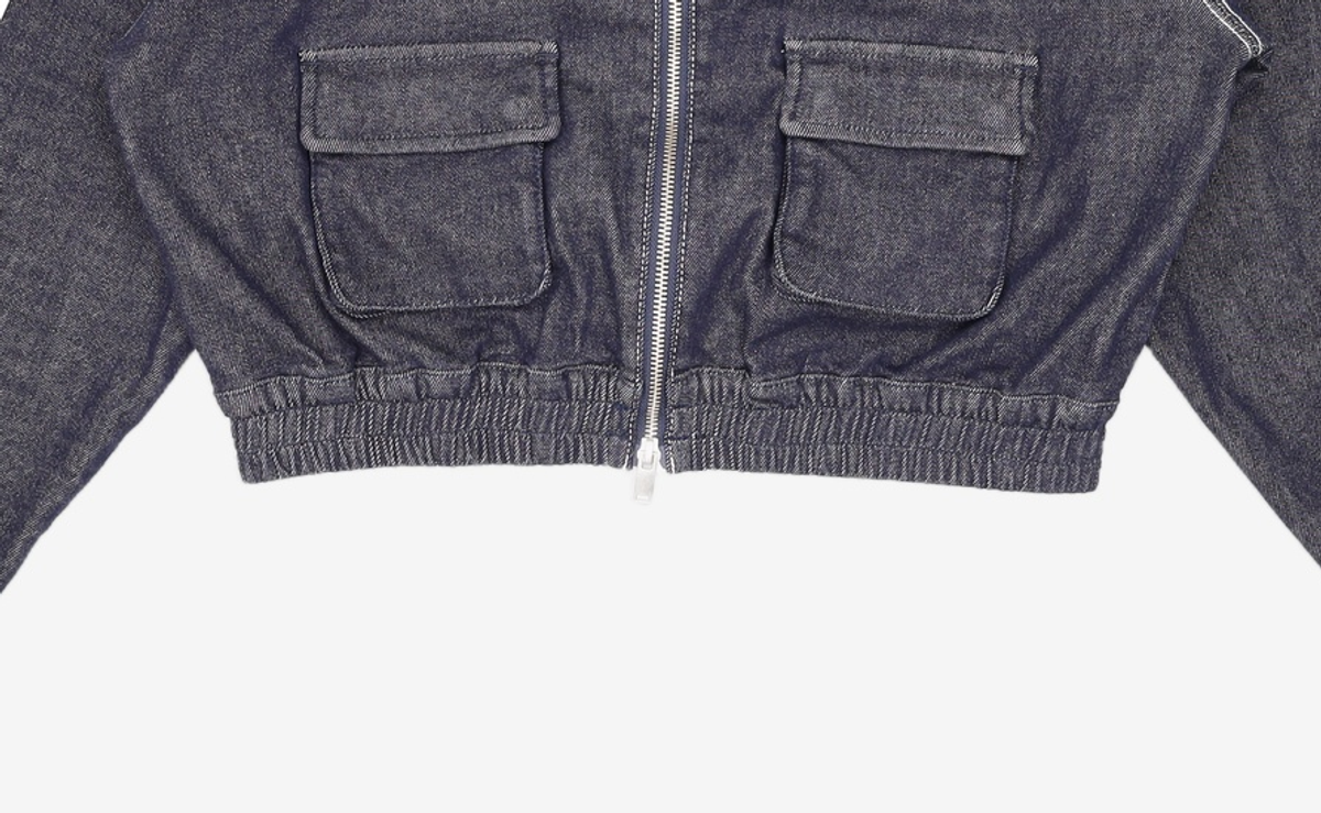 엔디와이(NDY) [NERDY X CCWC] WS DENIM TRACK TOP NAVY FREE