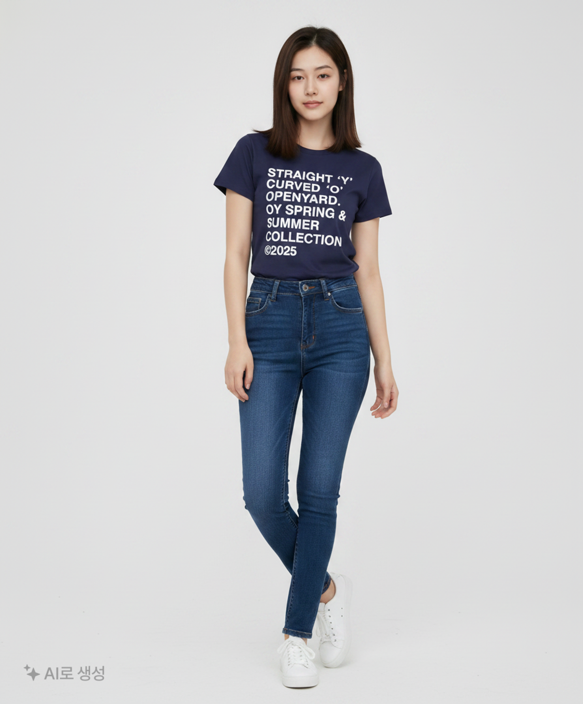 오픈야드(오와이)(OPENYARD(OY)) BOLD LETTERS TEE - BLACK (Ver.2) S