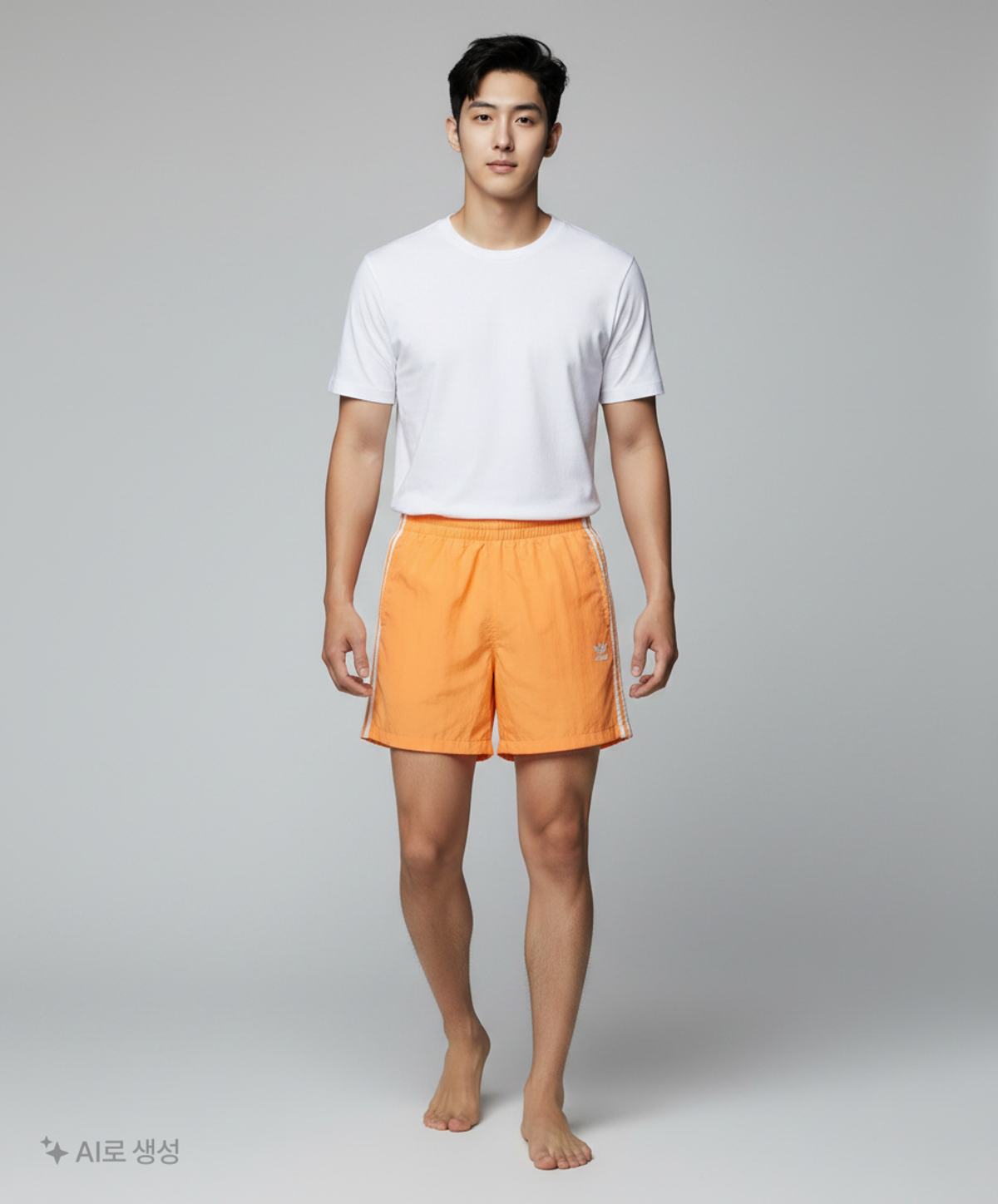 아디다스(ADIDAS) 3ST 스윔 숏 팬츠 - 오렌지 / GN3525 S