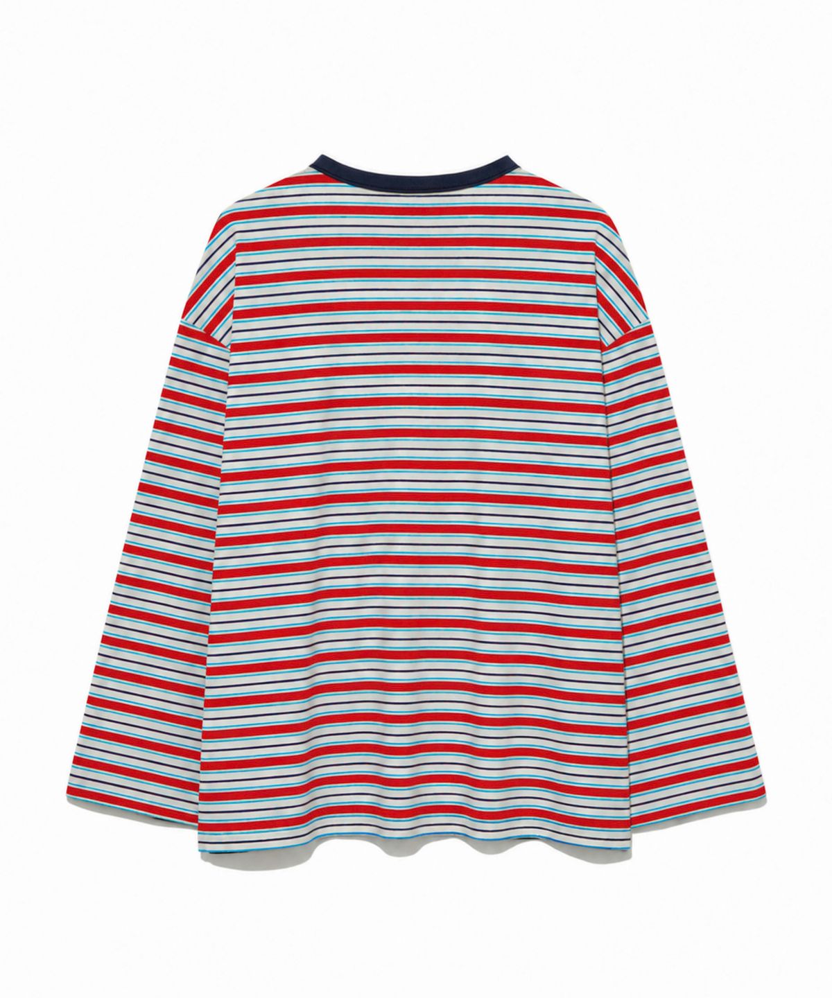 모아(MOAA) Retro Multi Stripe Long Sleeve Tee (RED)
