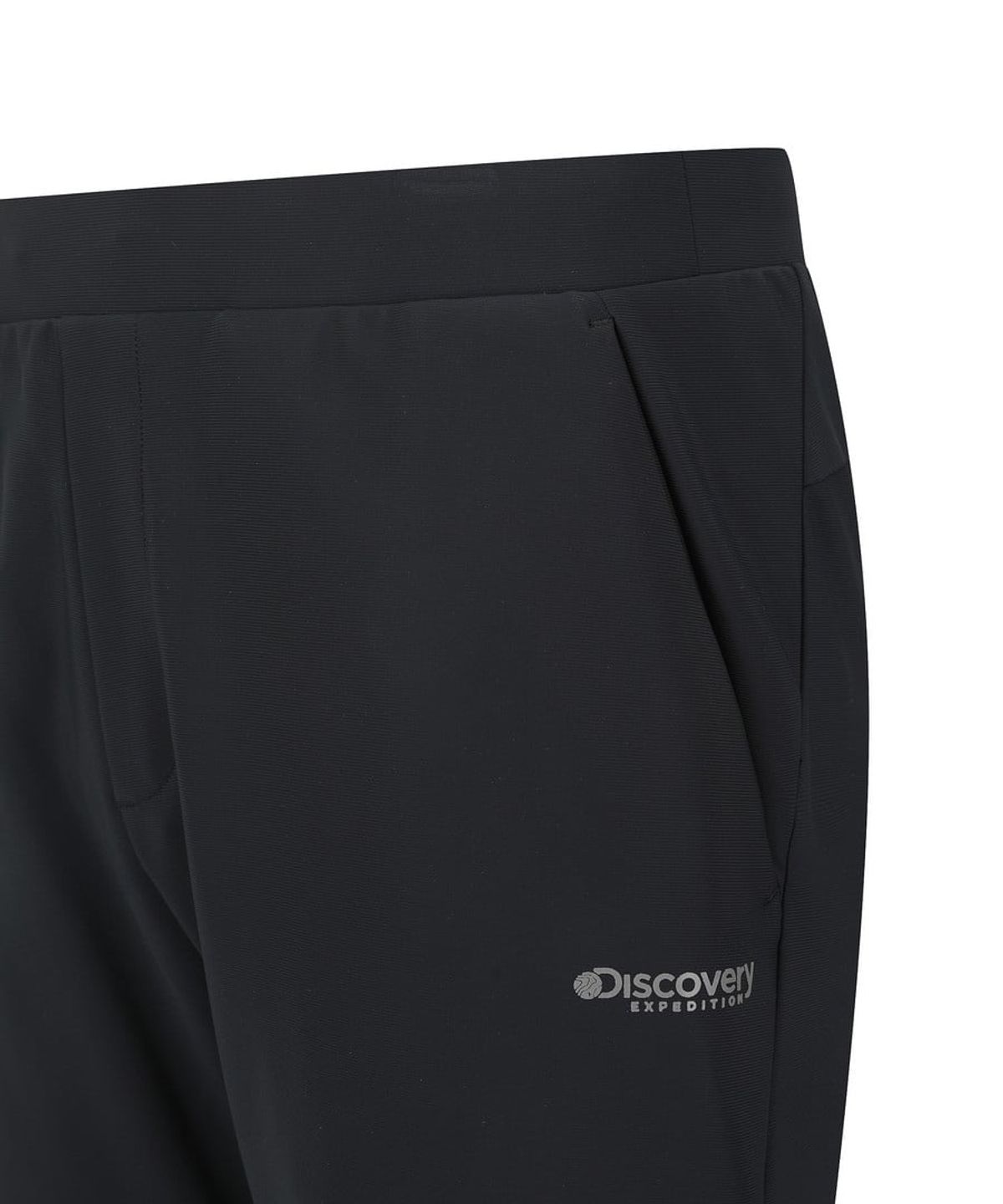 디스커버리 익스페디션(DISCOVERY EXPEDITION) 남성 엑티브 트리코트 본딩 트레이닝 테이퍼드 팬츠 (BLACK)