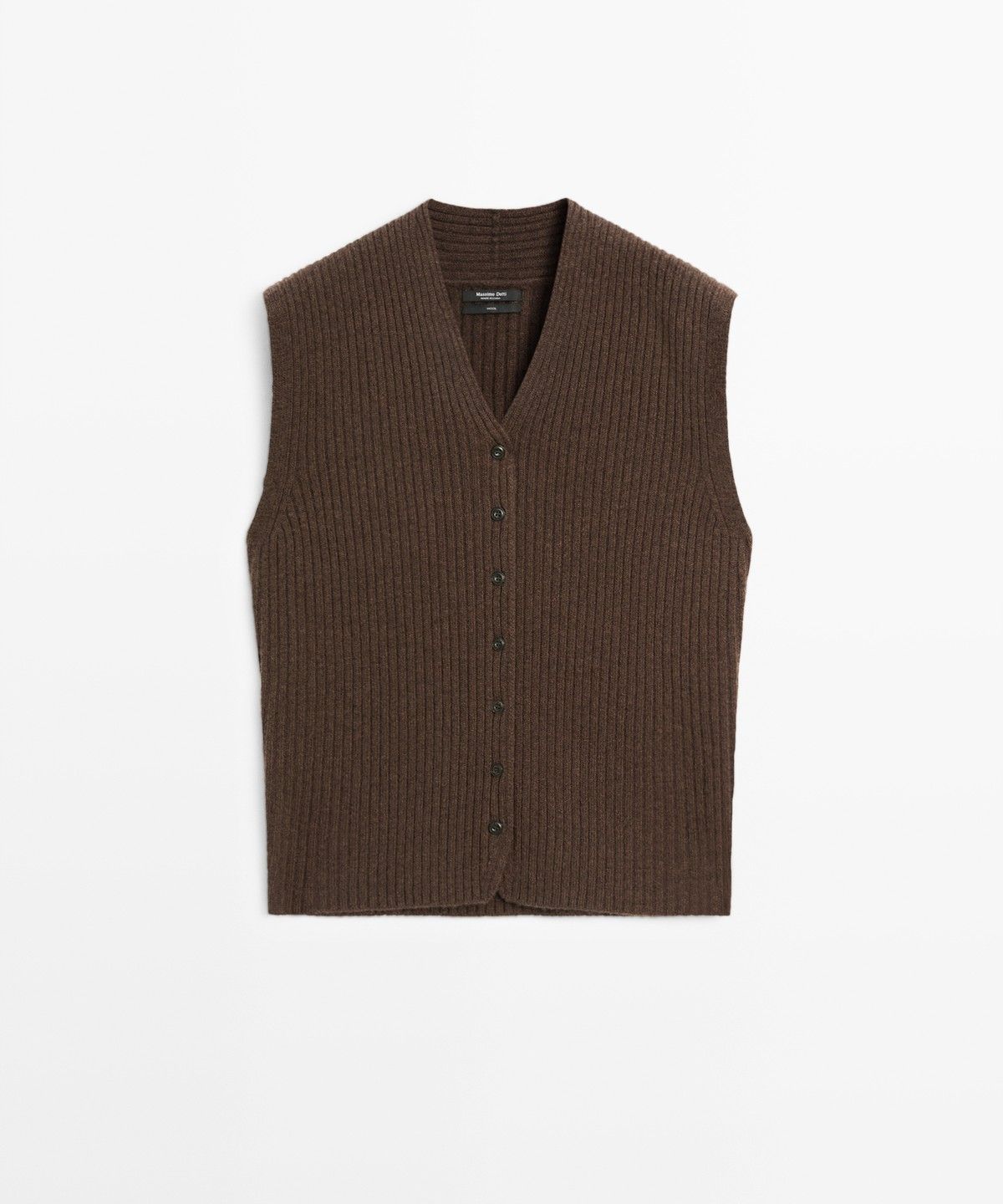 마시모두띠(MASSIMO DUTTI) 100% 울 골지 니트 베스트