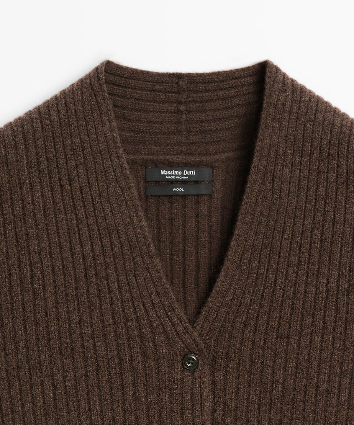 마시모두띠(MASSIMO DUTTI) 100% 울 골지 니트 베스트