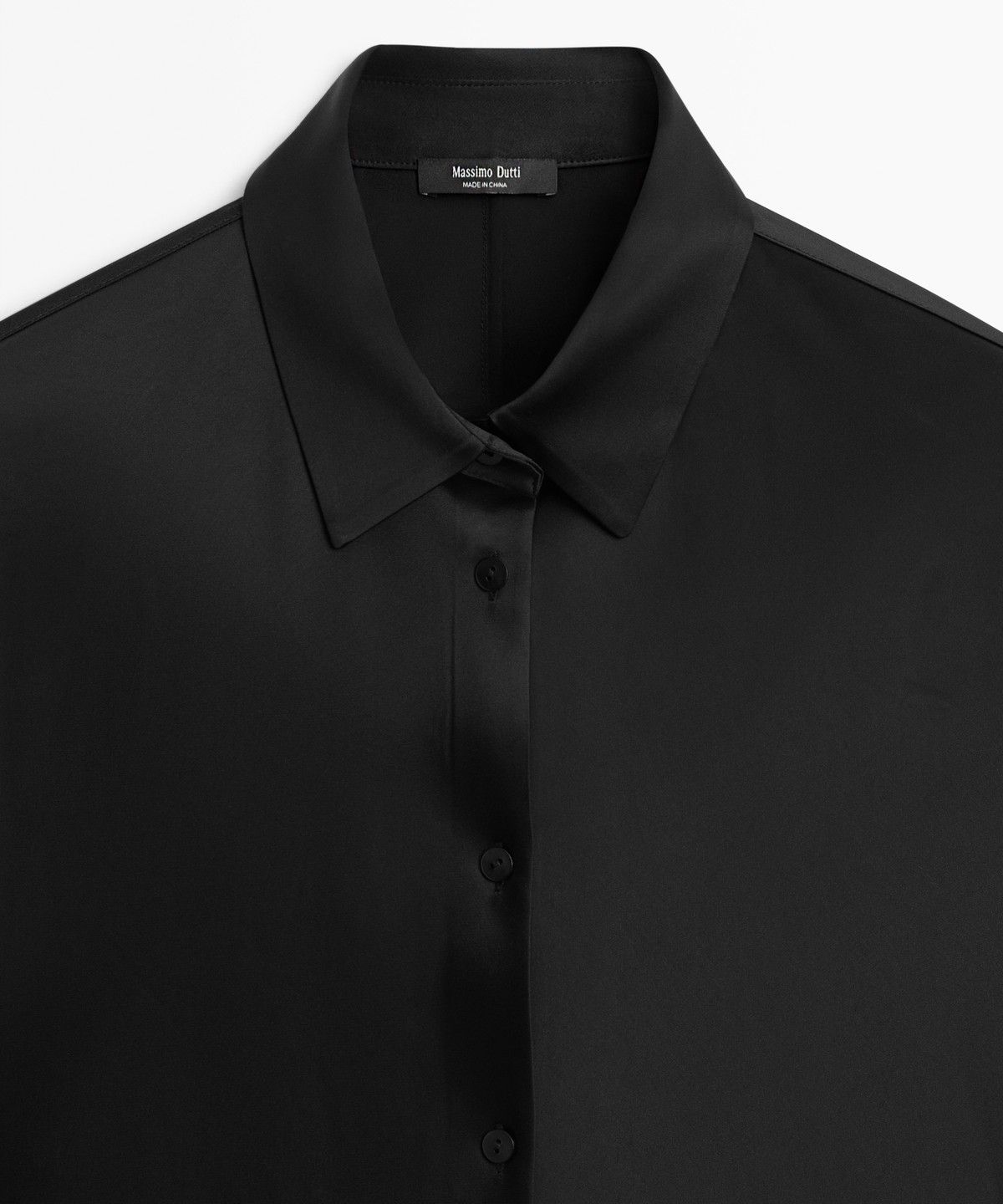 마시모두띠(MASSIMO DUTTI) 플루이드 새틴 셔츠