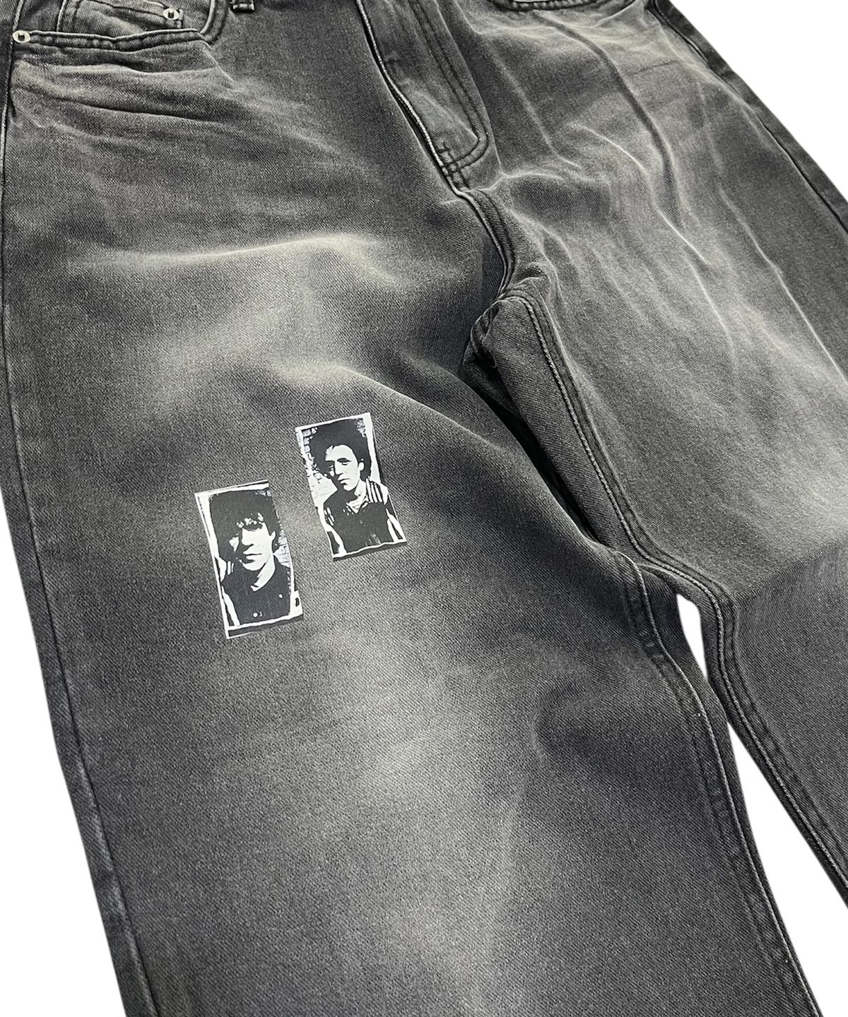 스케이터락(SK8ER ROCK) Lost Archive Black Wide Jeans (Washed Black)
