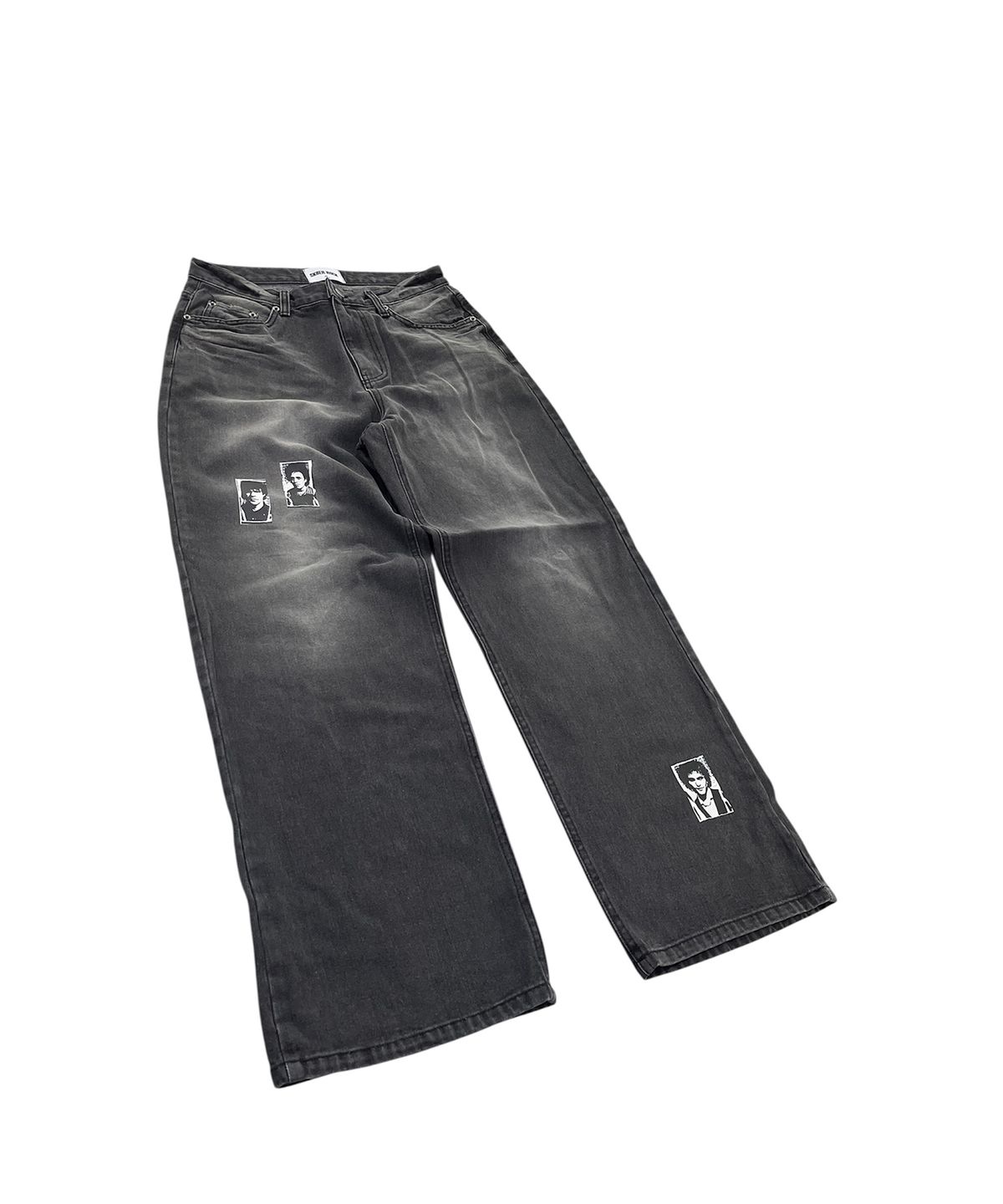 스케이터락(SK8ER ROCK) Lost Archive Black Wide Jeans (Washed Black)