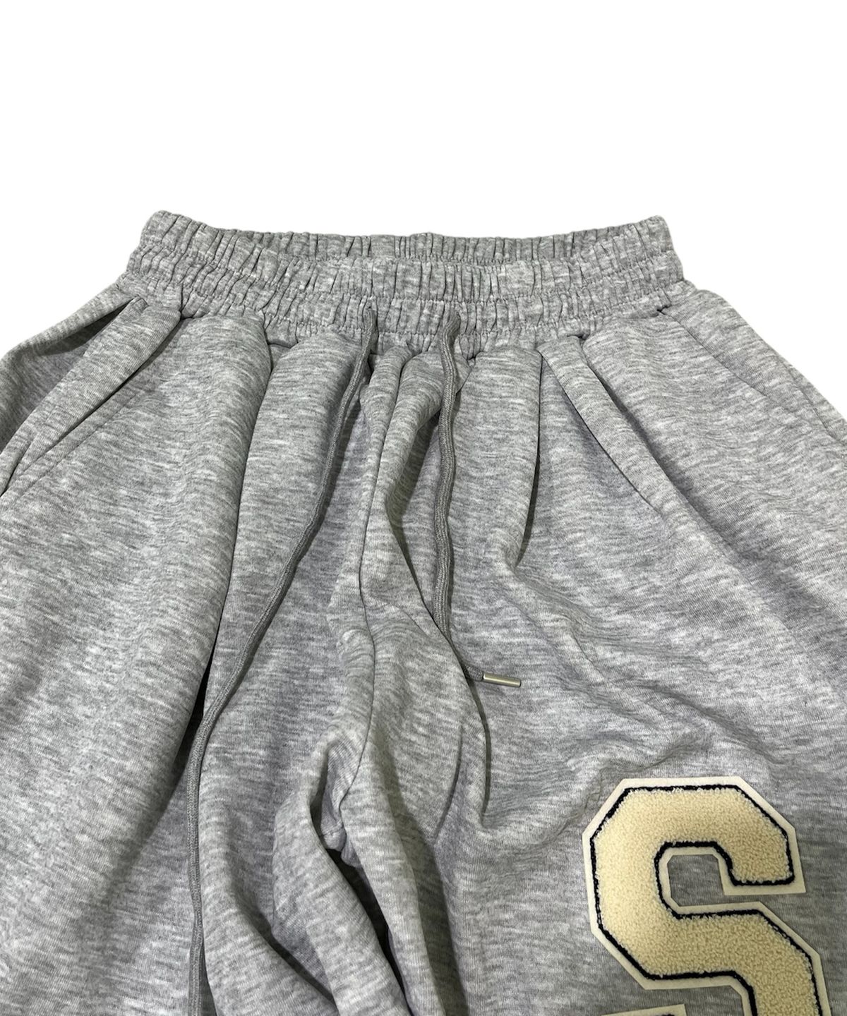 스케이터락(SK8ER ROCK) S8 Block Wide Track Pants (Melange gray)