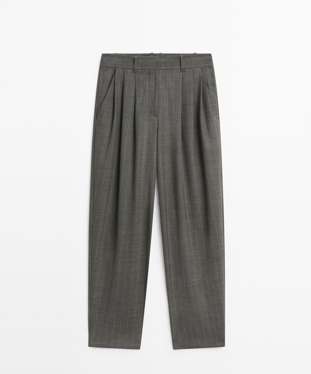 마시모두띠(MASSIMO DUTTI) 캐롯 핏 핀스트라이프 팬츠