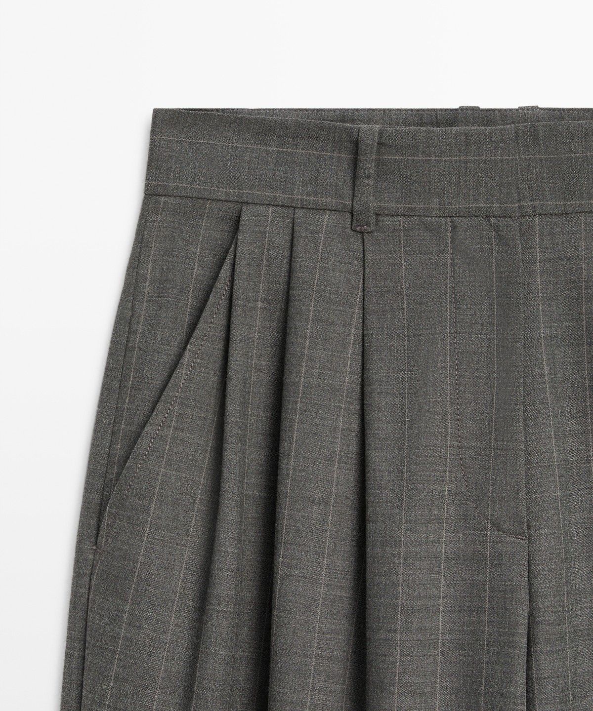 마시모두띠(MASSIMO DUTTI) 캐롯 핏 핀스트라이프 팬츠