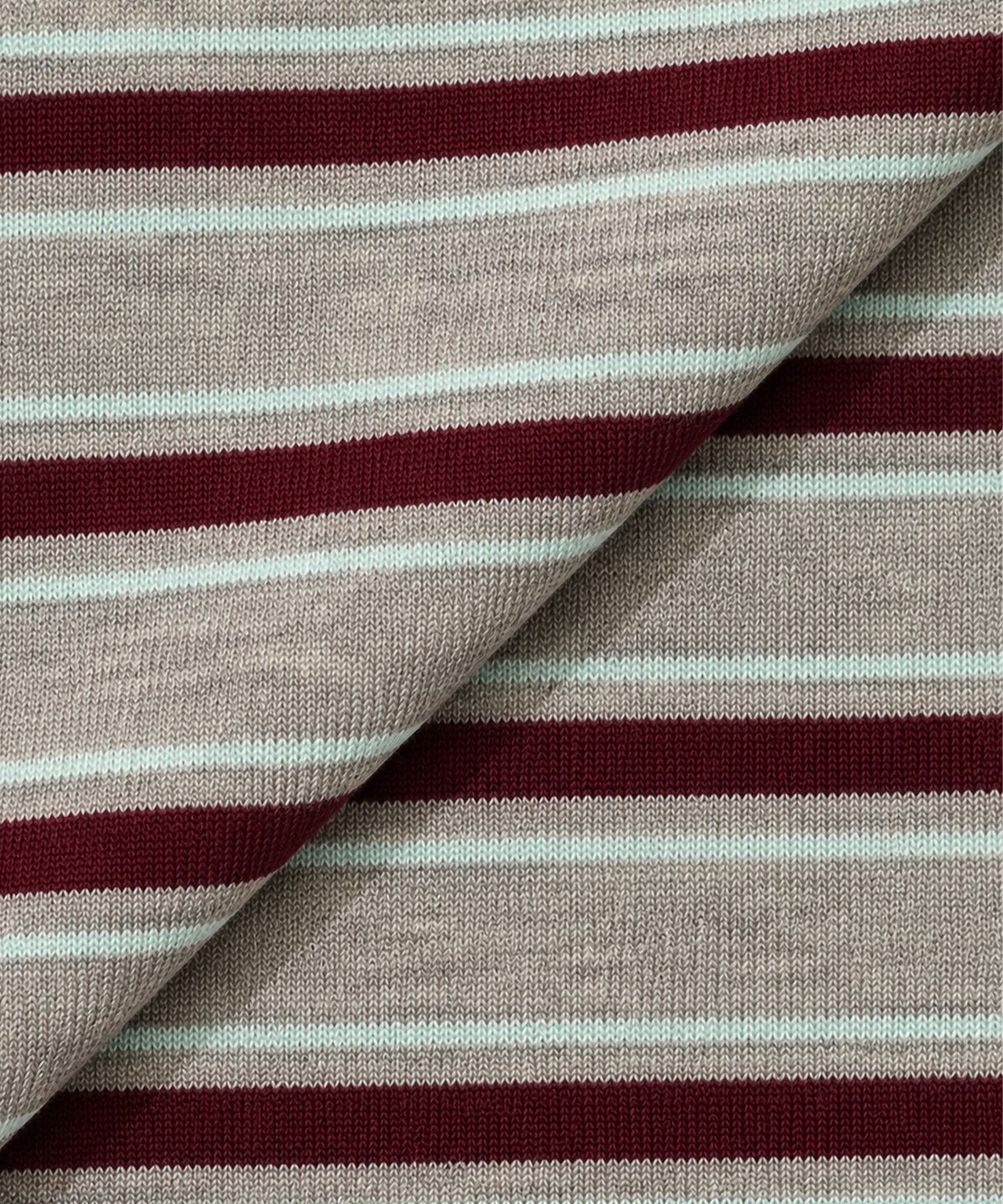 모아(MOAA) Harbor Stripe Collar Tee (Melange Gray)