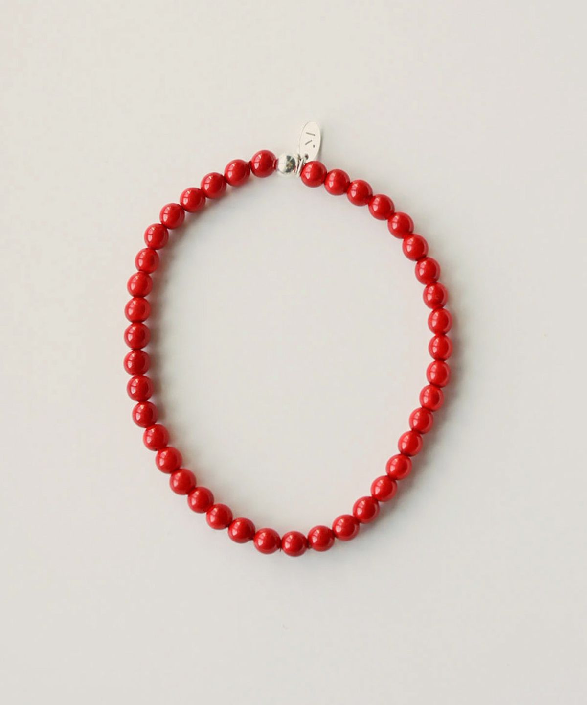 모던라이크(MODERN LIKE) [ Silver 925 ] 산호 레드 진주 팔찌 4mm