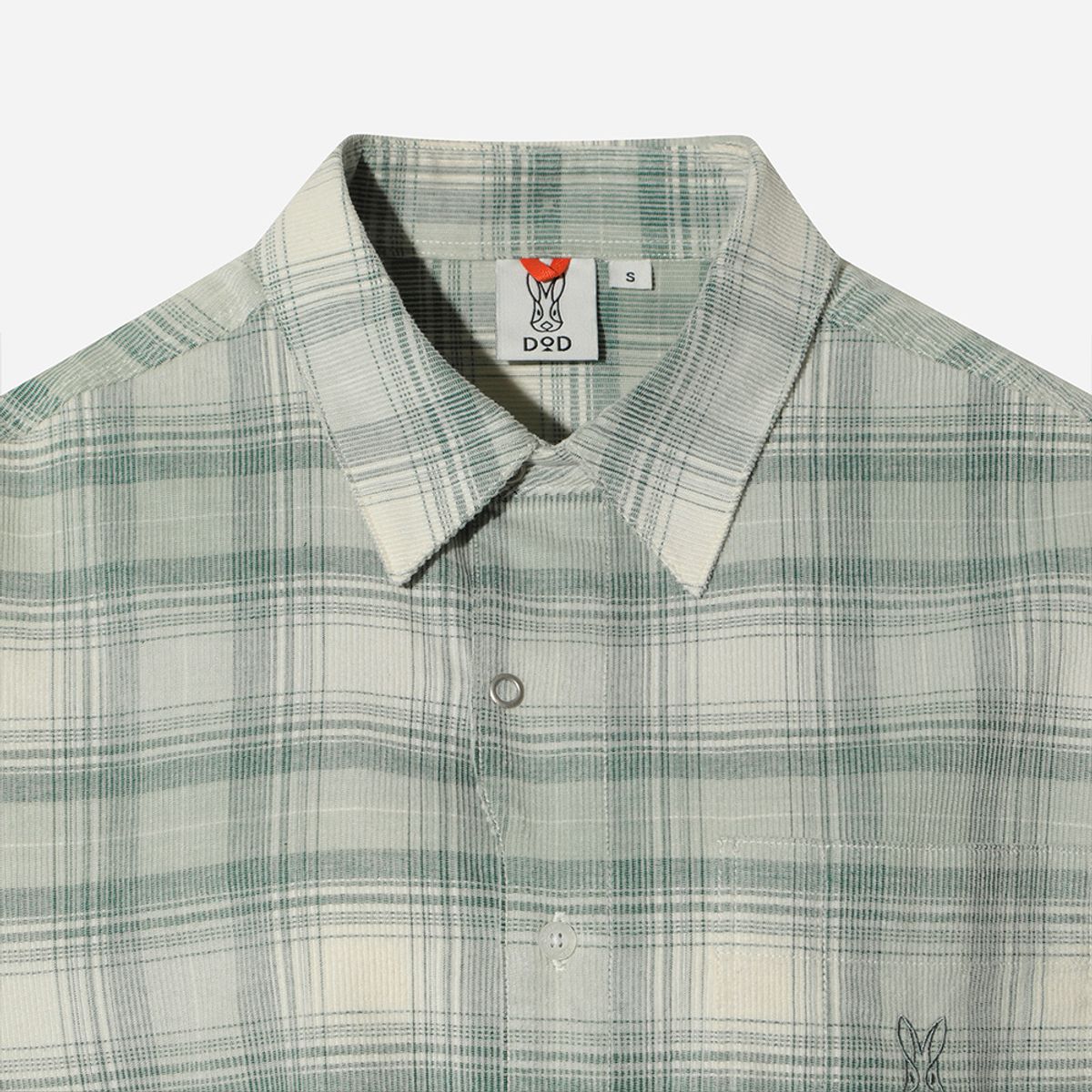 디오디(DOD) 코듀로이 체크 셔츠(MINT GREEN)