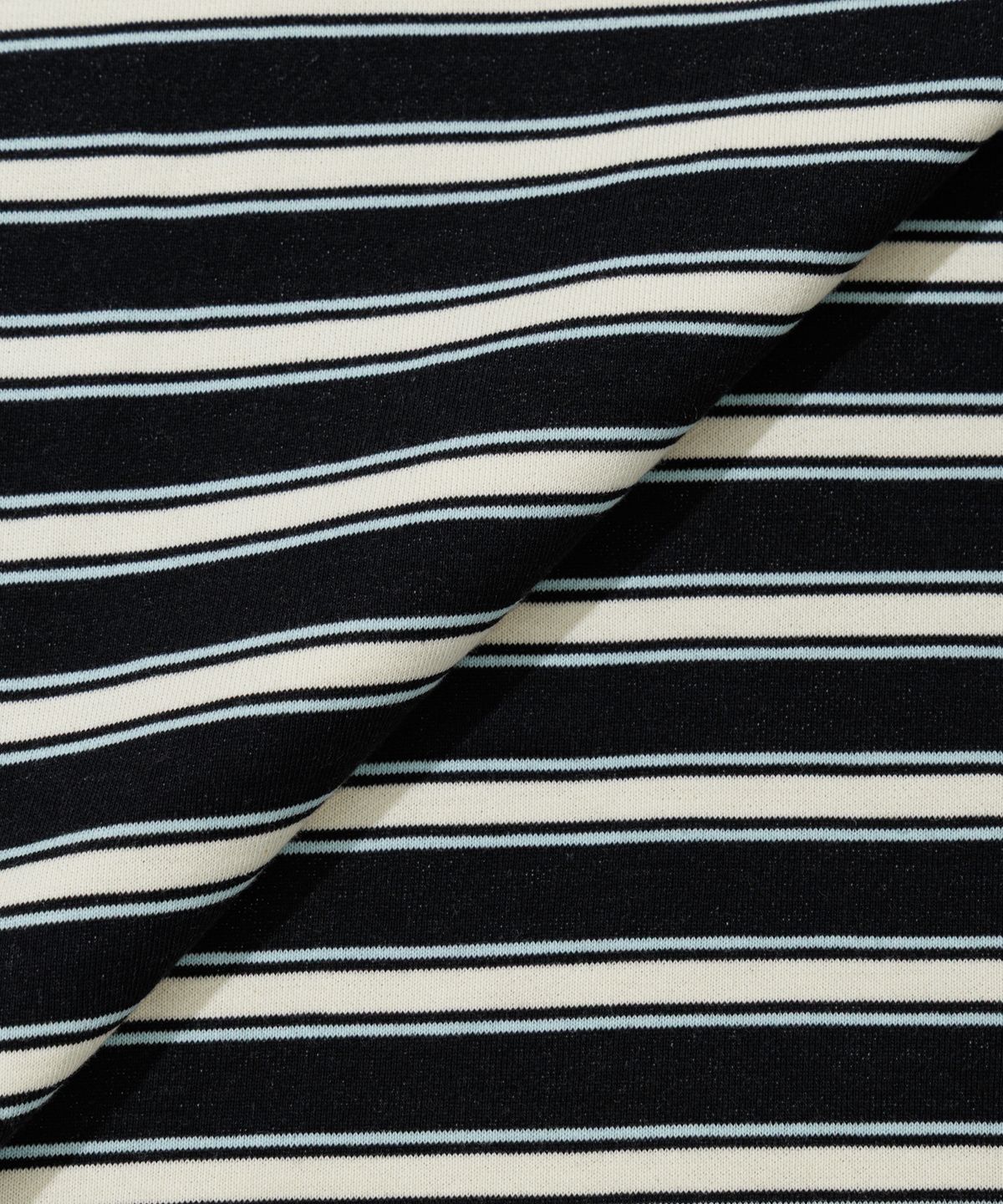 모아(MOAA) Harbor Stripe Collar Tee (BLACK)