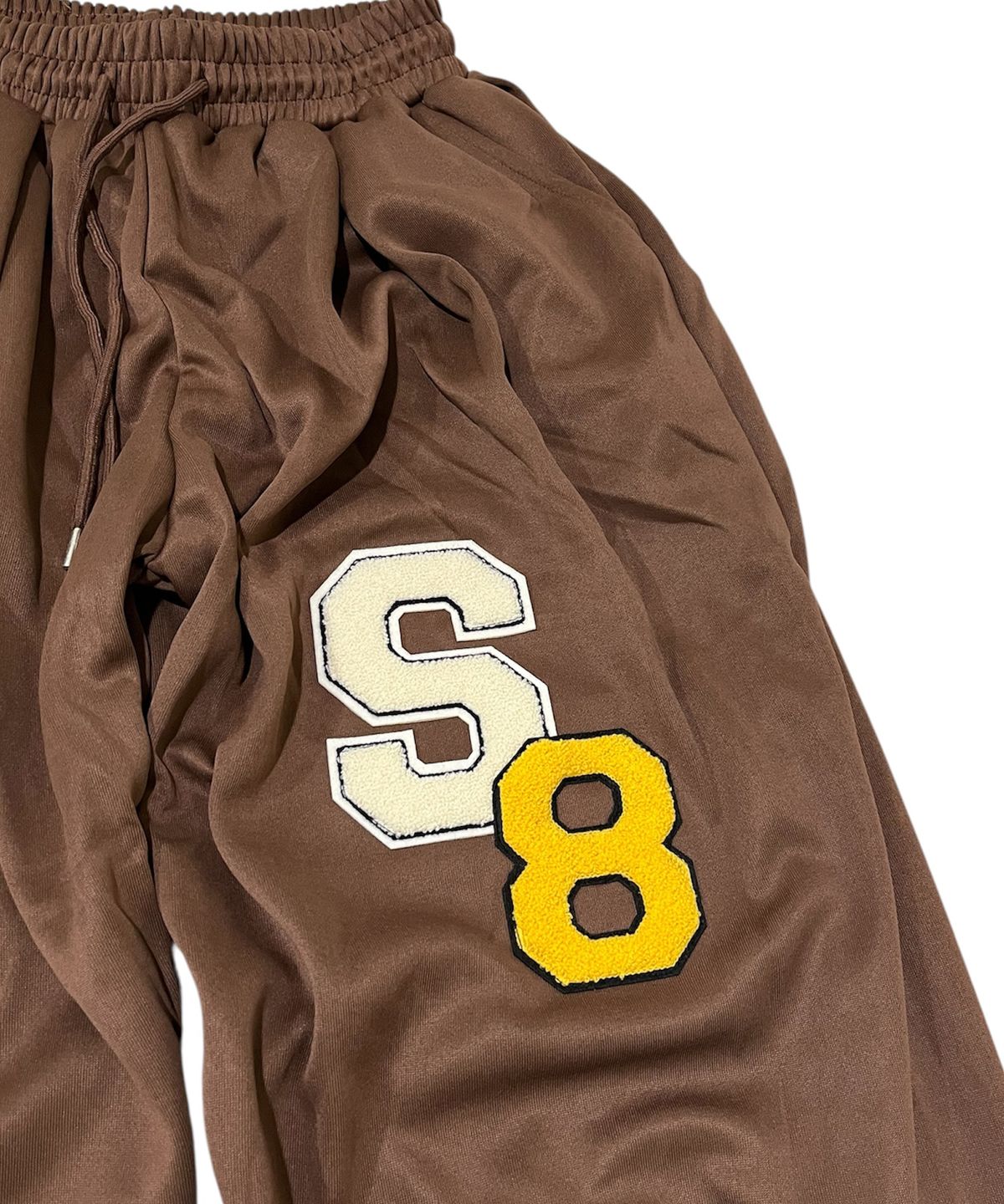 스케이터락(SK8ER ROCK) S8 Block Wide Track Pants (Brown)