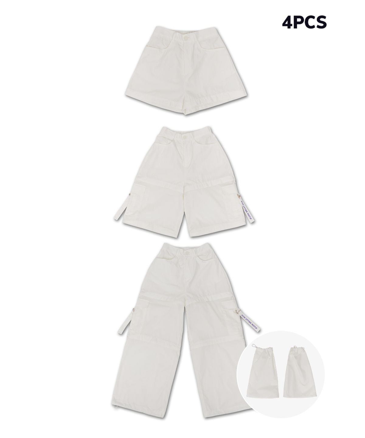유움(UUM) THREE SEPARATE PANTS WHITE