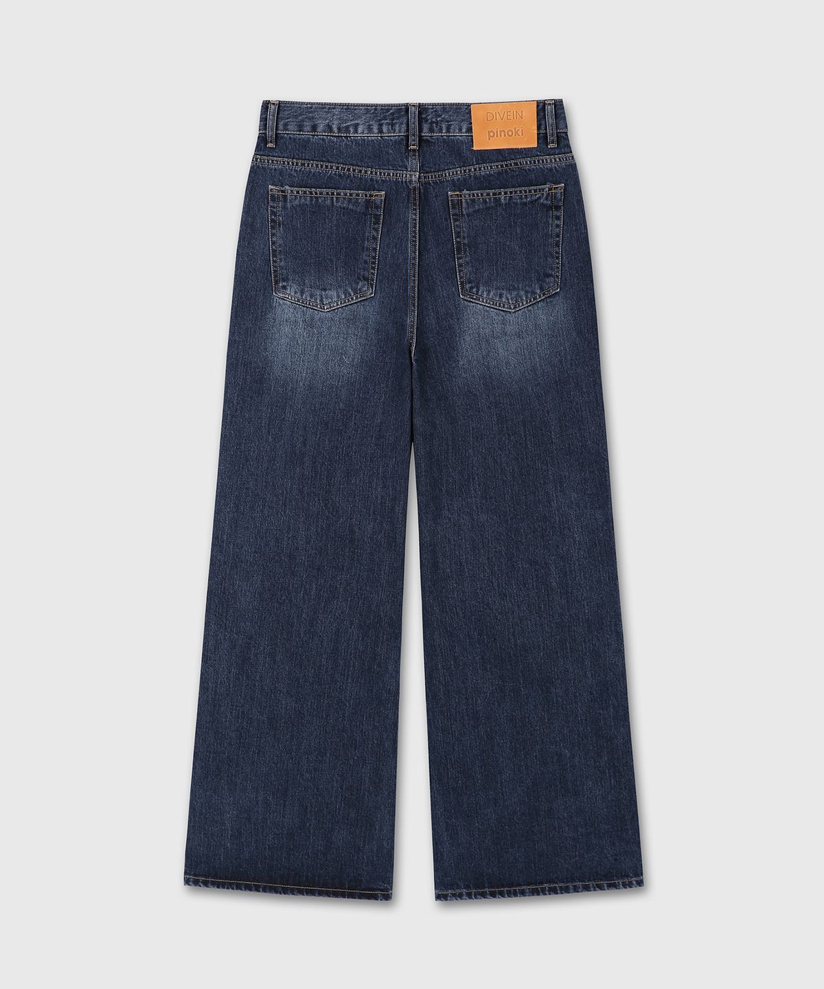 다이브인(DIVEIN) [DIVEIN X PINOKI] LOOSED WIDE FLARE DENIM PANTS (MID BLUE)