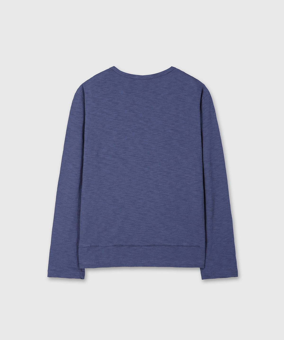 다이브인(DIVEIN) [DIVEIN X PINOKI] SLUB HENLEY NECK LONG SLEEVE (BLUE)