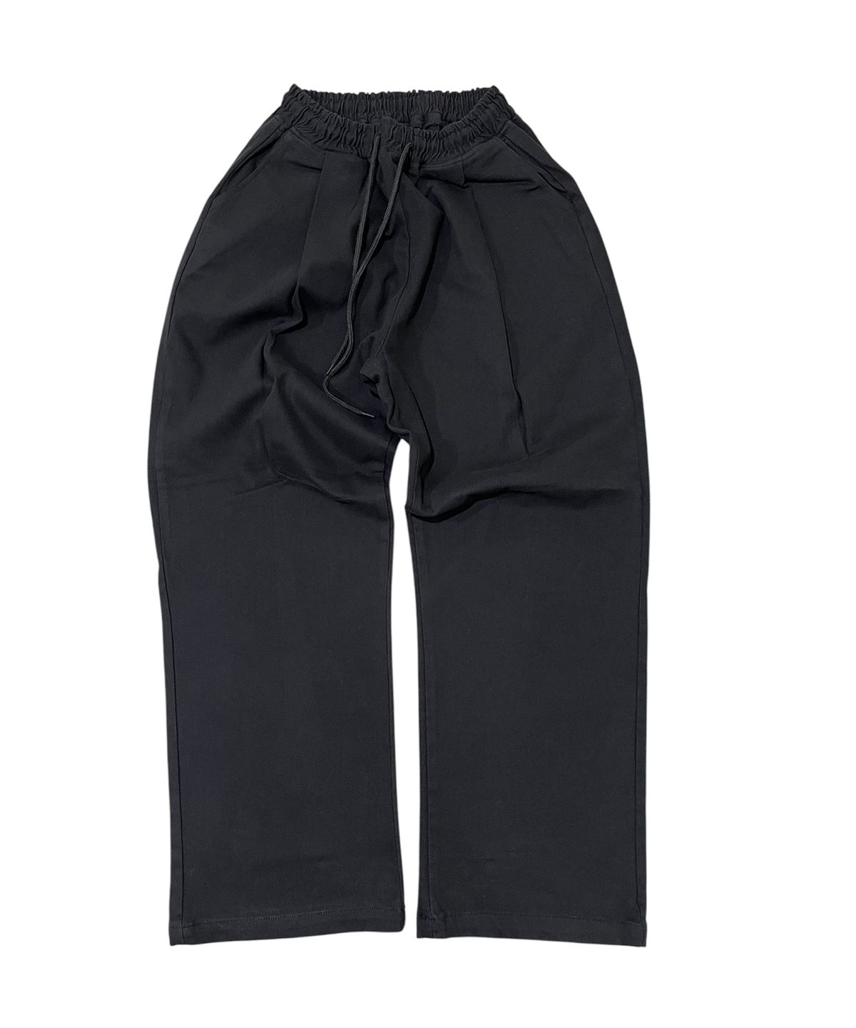 스케이터락(SK8ER ROCK) One Tuck Cotton Wide Pants (Black)