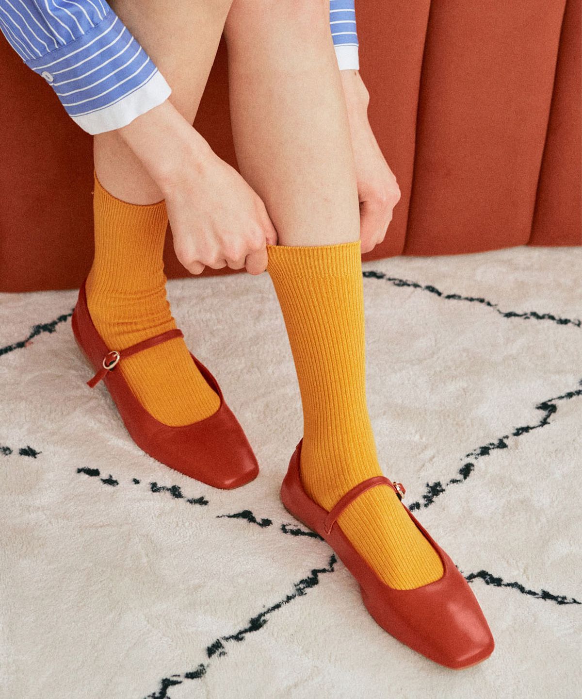 삭스타즈(SOCKSTAZ) STB001 스탠다드 컬러 립 크루 삭스 (2 Size / 24 Colors)