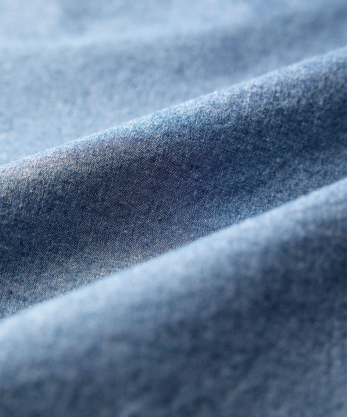 건지 울른스(Guernsey Woollens) 샴브레이 워크 셔츠 5.5oz - 퓨어 블루