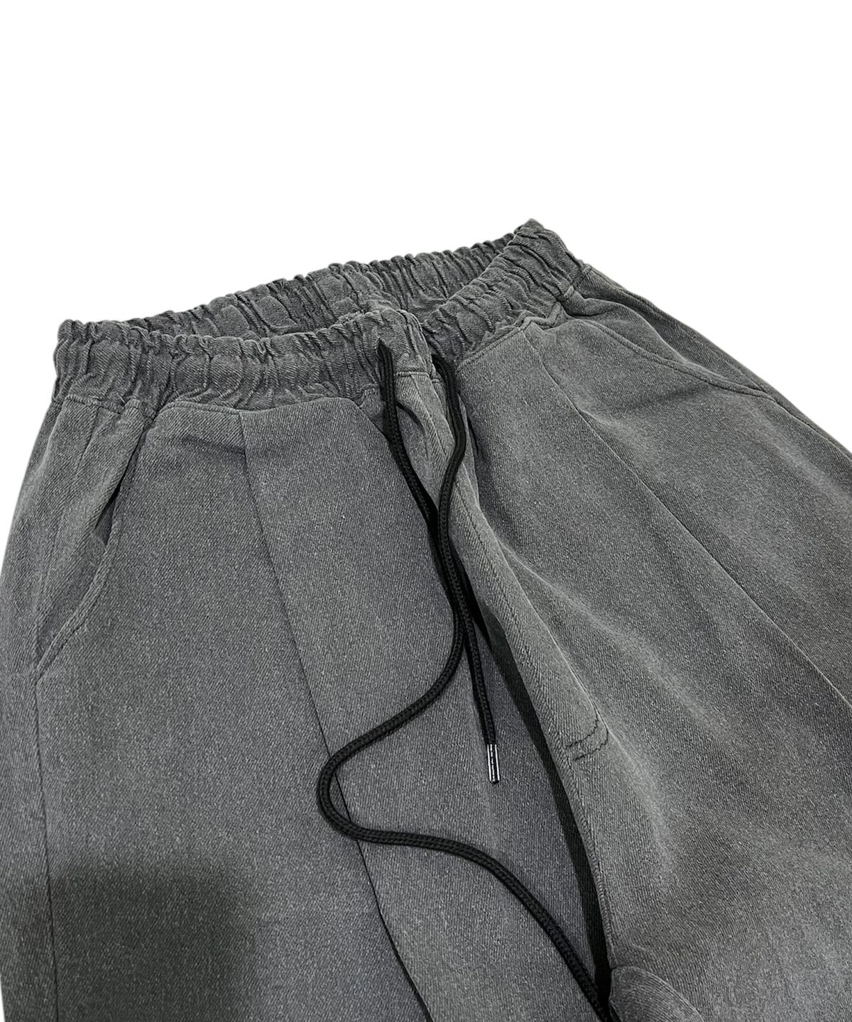 스케이터락(SK8ER ROCK) One Tuck Cotton Wide Pants (Dark gray)
