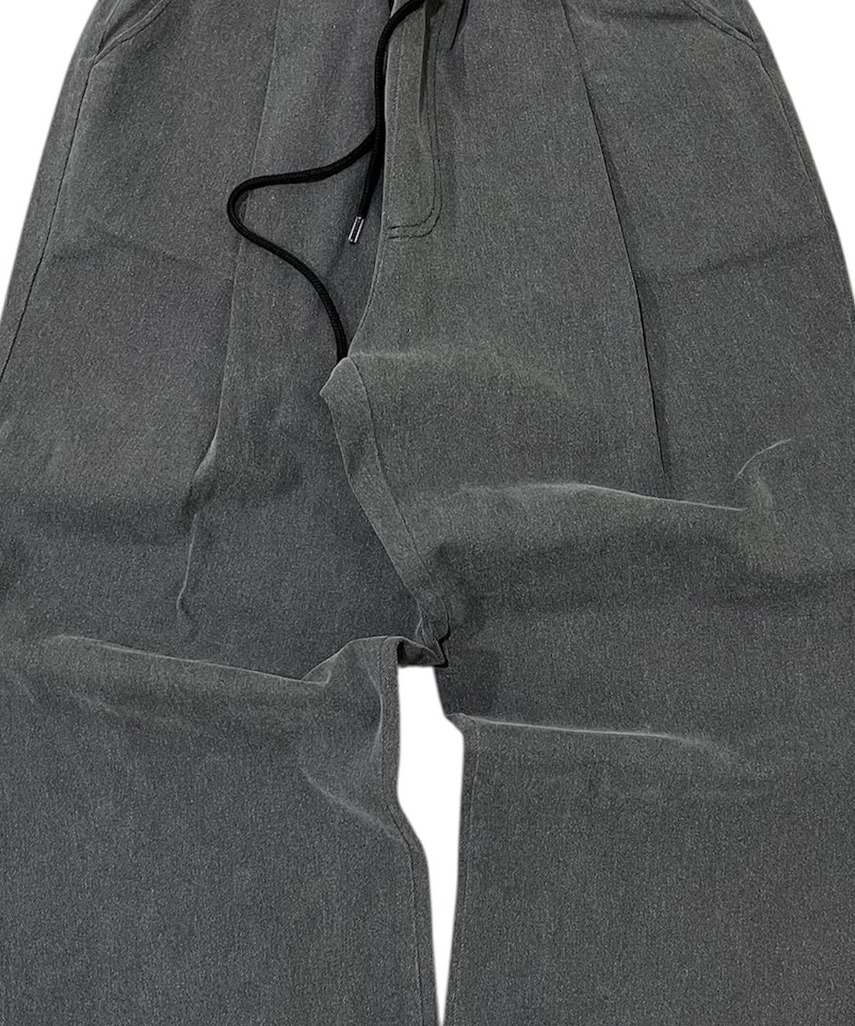 스케이터락(SK8ER ROCK) One Tuck Cotton Wide Pants (Dark gray)