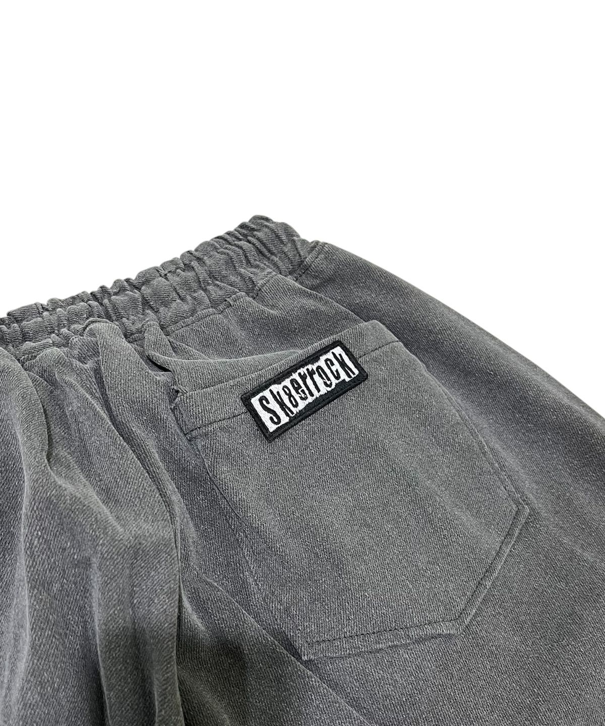 스케이터락(SK8ER ROCK) One Tuck Cotton Wide Pants (Dark gray)