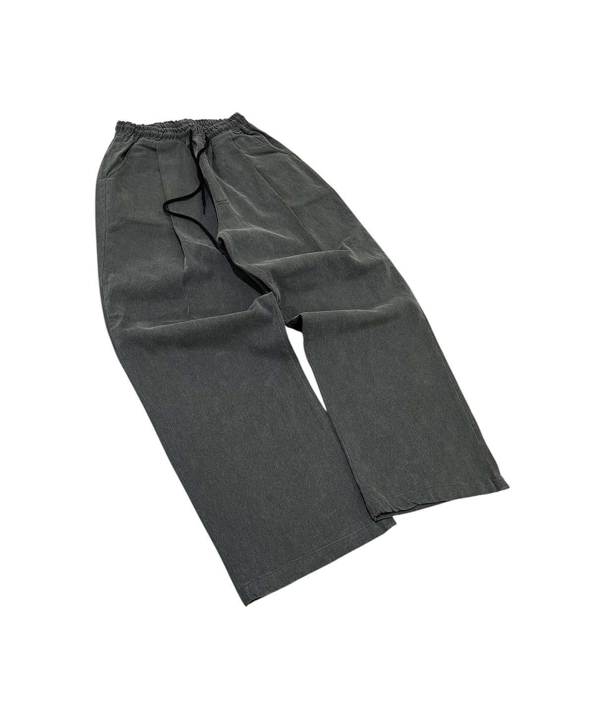 스케이터락(SK8ER ROCK) One Tuck Cotton Wide Pants (Dark gray)