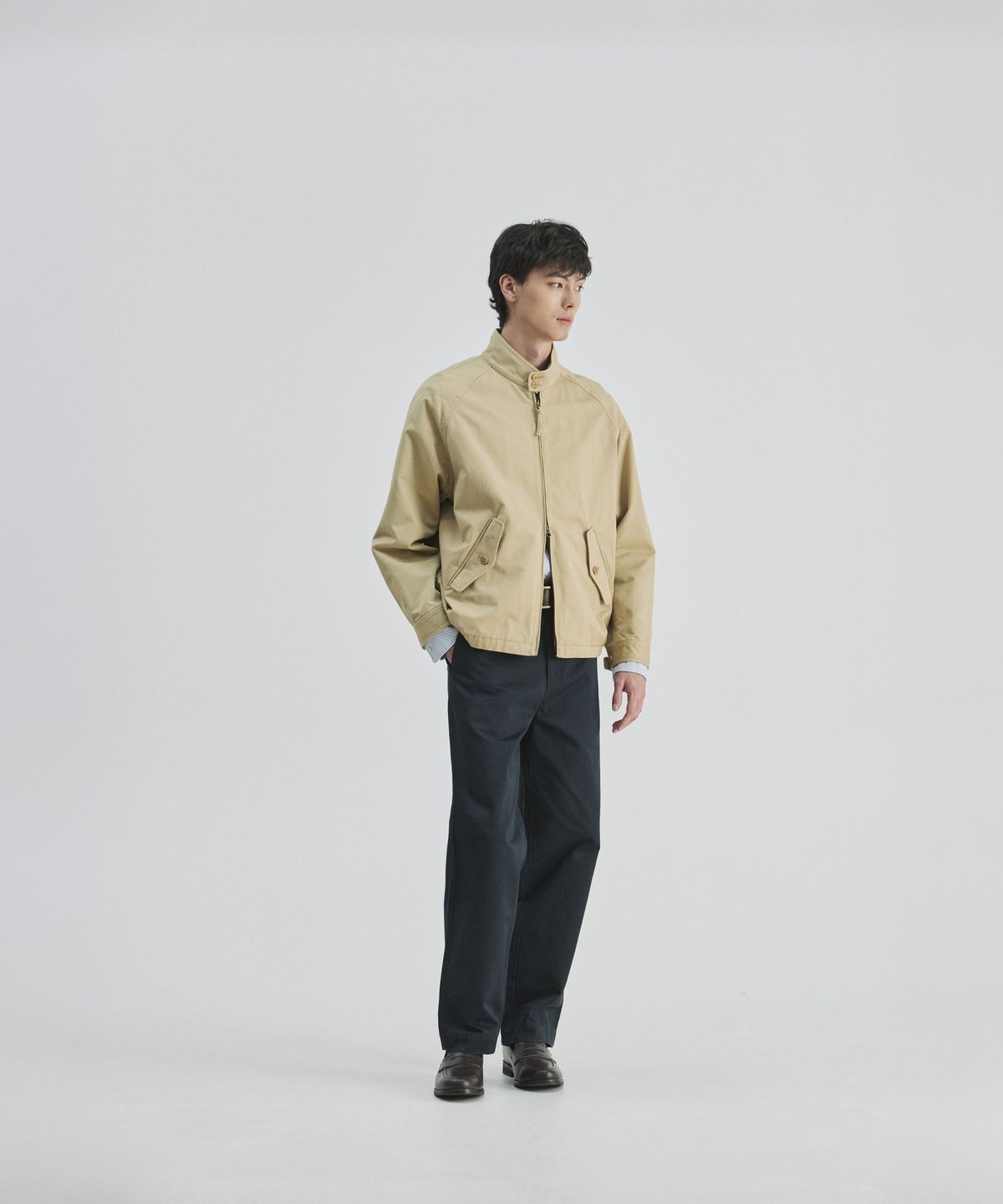 건지 울른스(Guernsey Woollens) 브리티쉬 헤링턴 자켓 - 카키