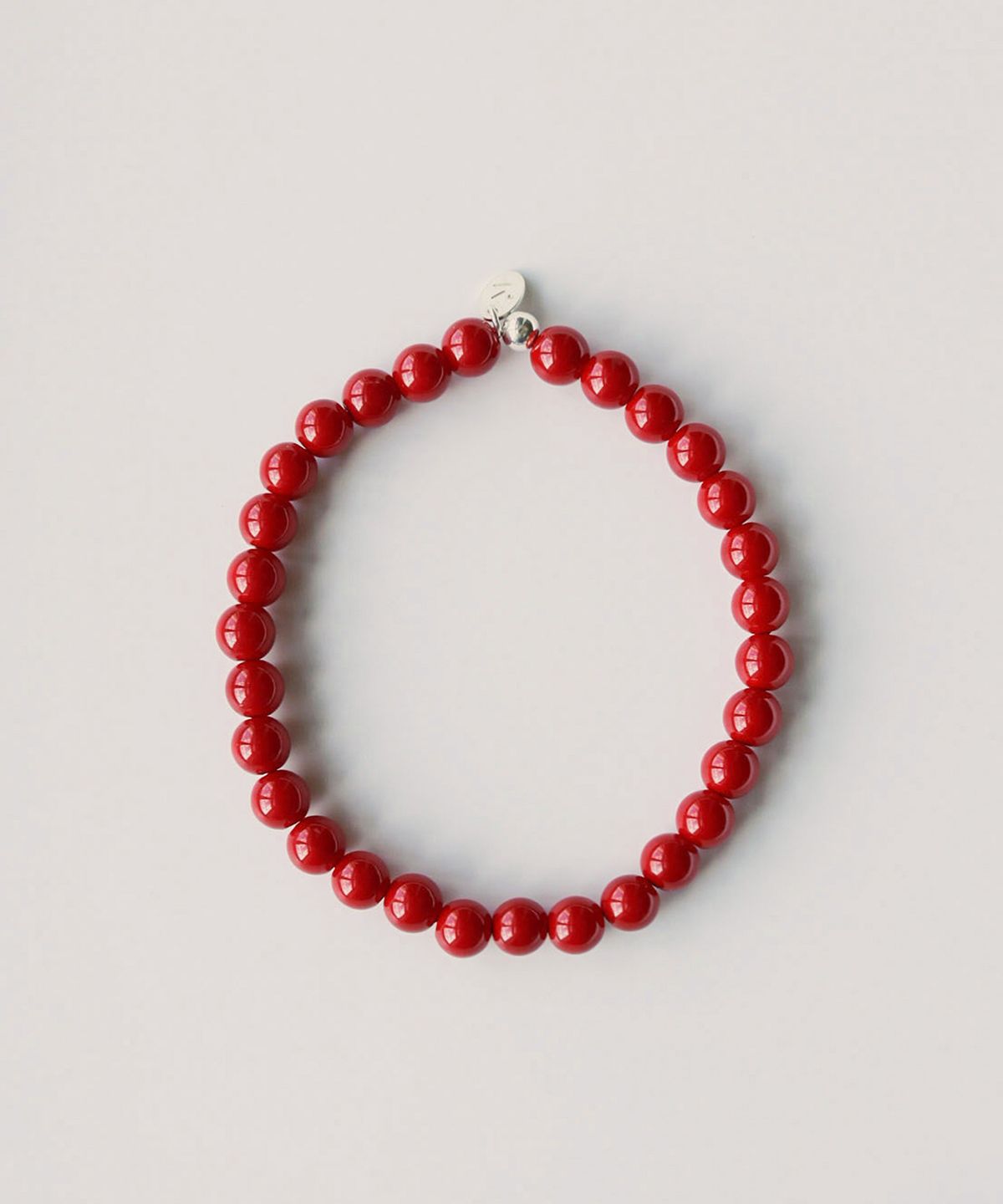 모던라이크(MODERN LIKE) [ Silver 925 ] 산호 레드 진주 팔찌 6mm