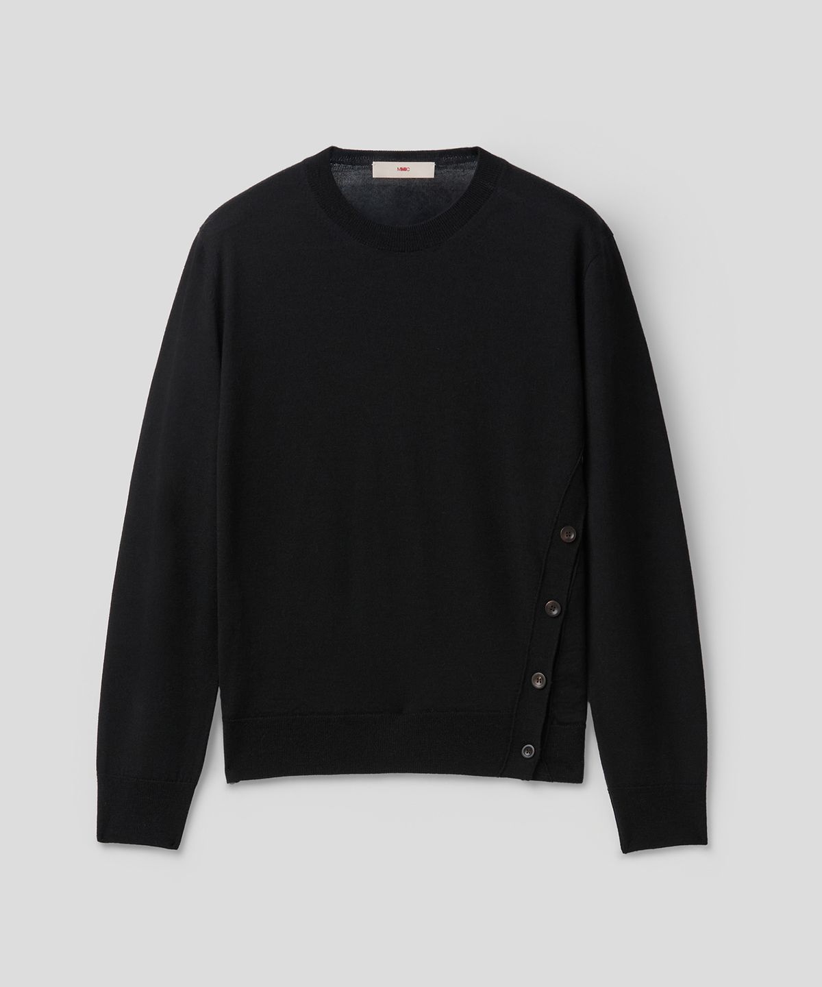 엠엠아이씨(MMIC) OBLIQUE SIDE KNIT (BLACK)