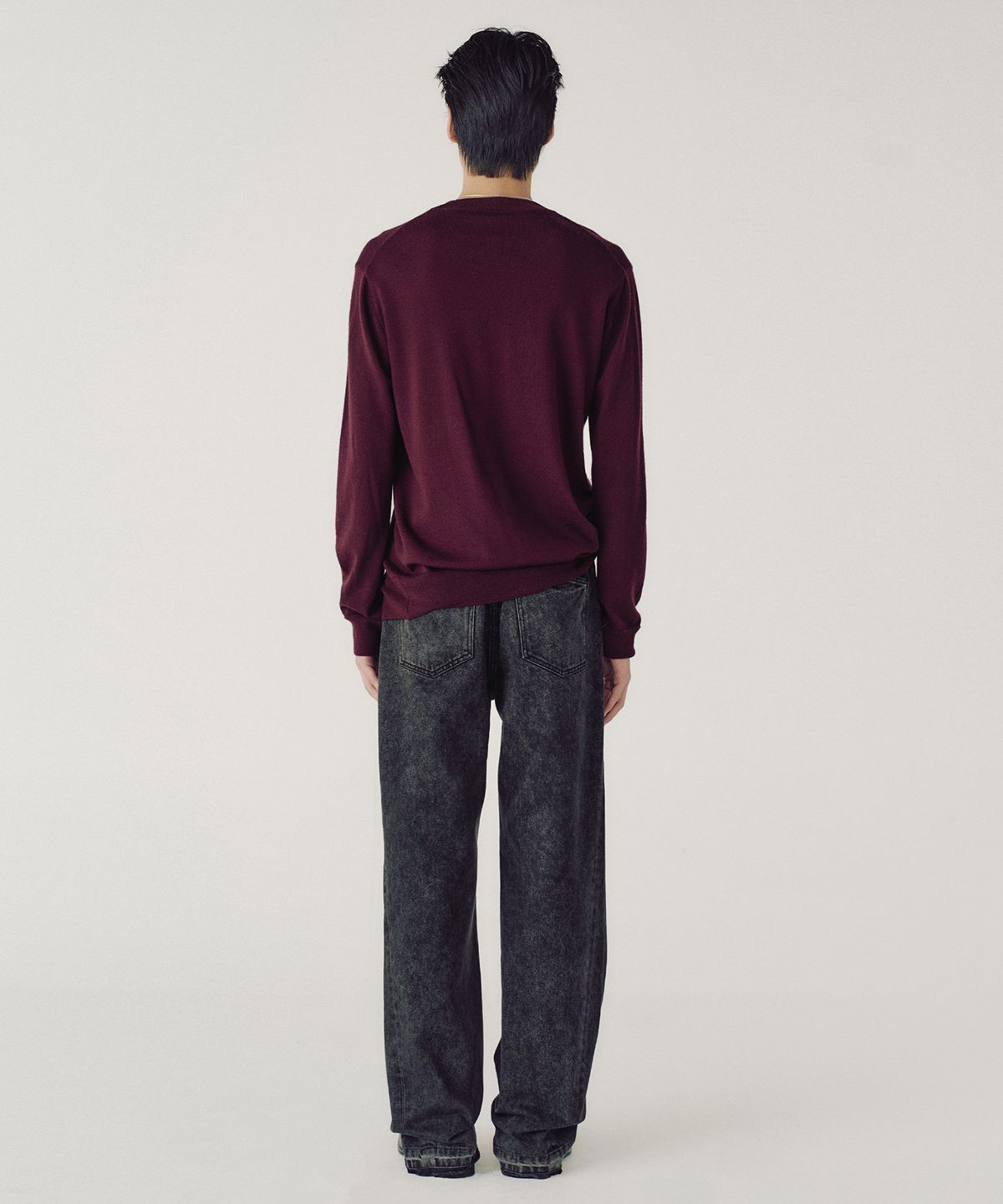 엠엠아이씨(MMIC) OBLIQUE SIDE KNIT (WINE)