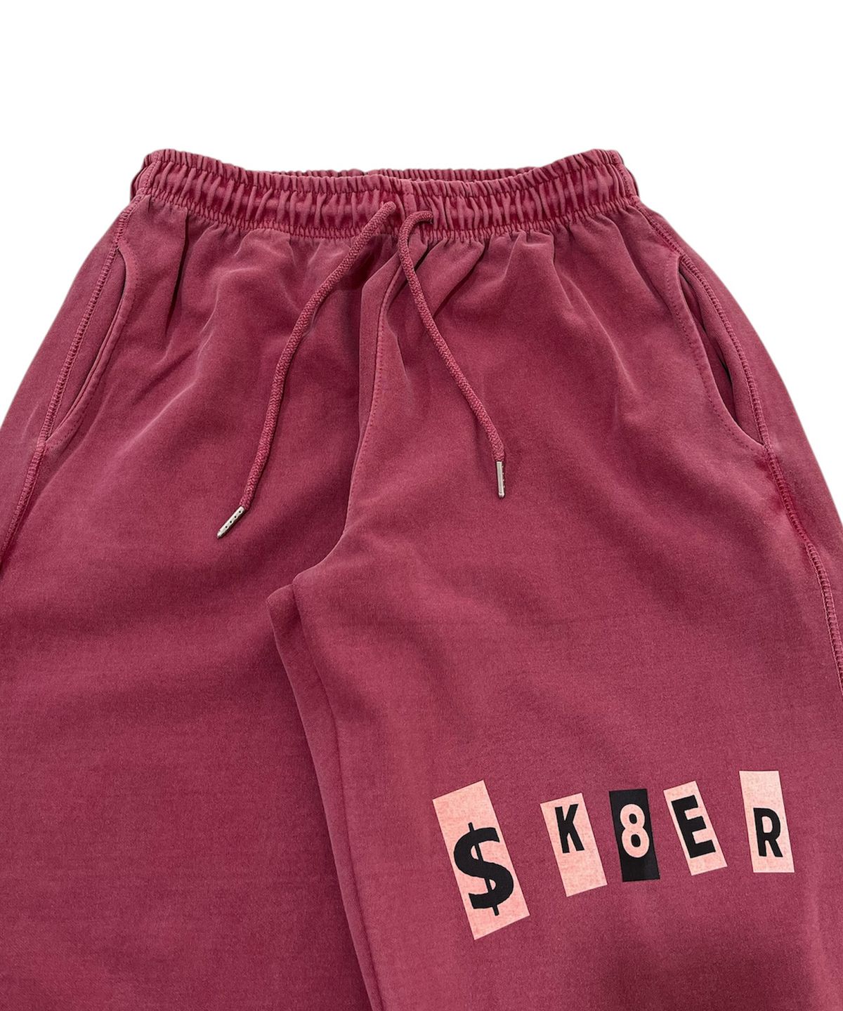 스케이터락(SK8ER ROCK) Holy Sk8 Pigment Sweat Pants (indian red)
