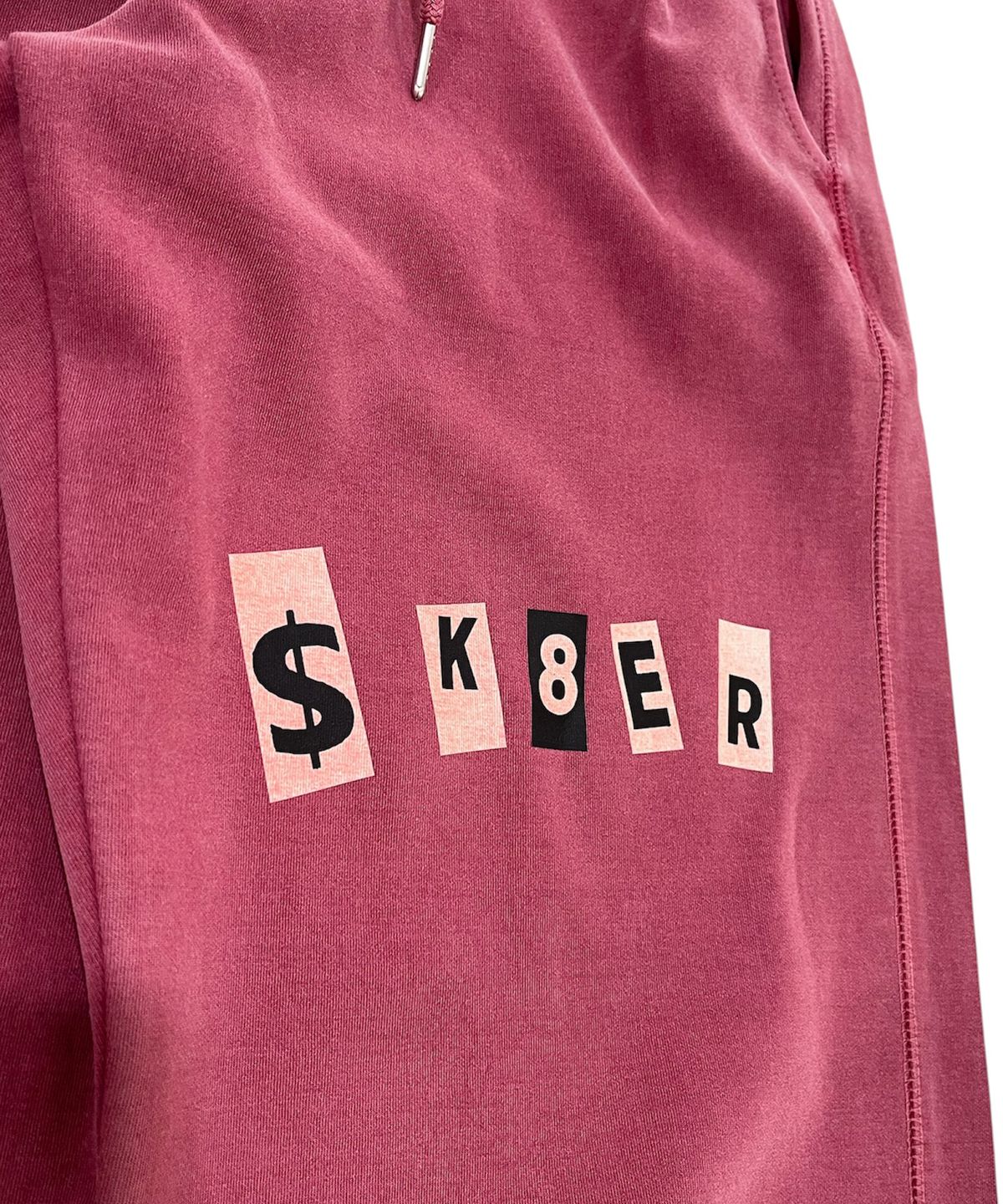 스케이터락(SK8ER ROCK) Holy Sk8 Pigment Sweat Pants (indian red)