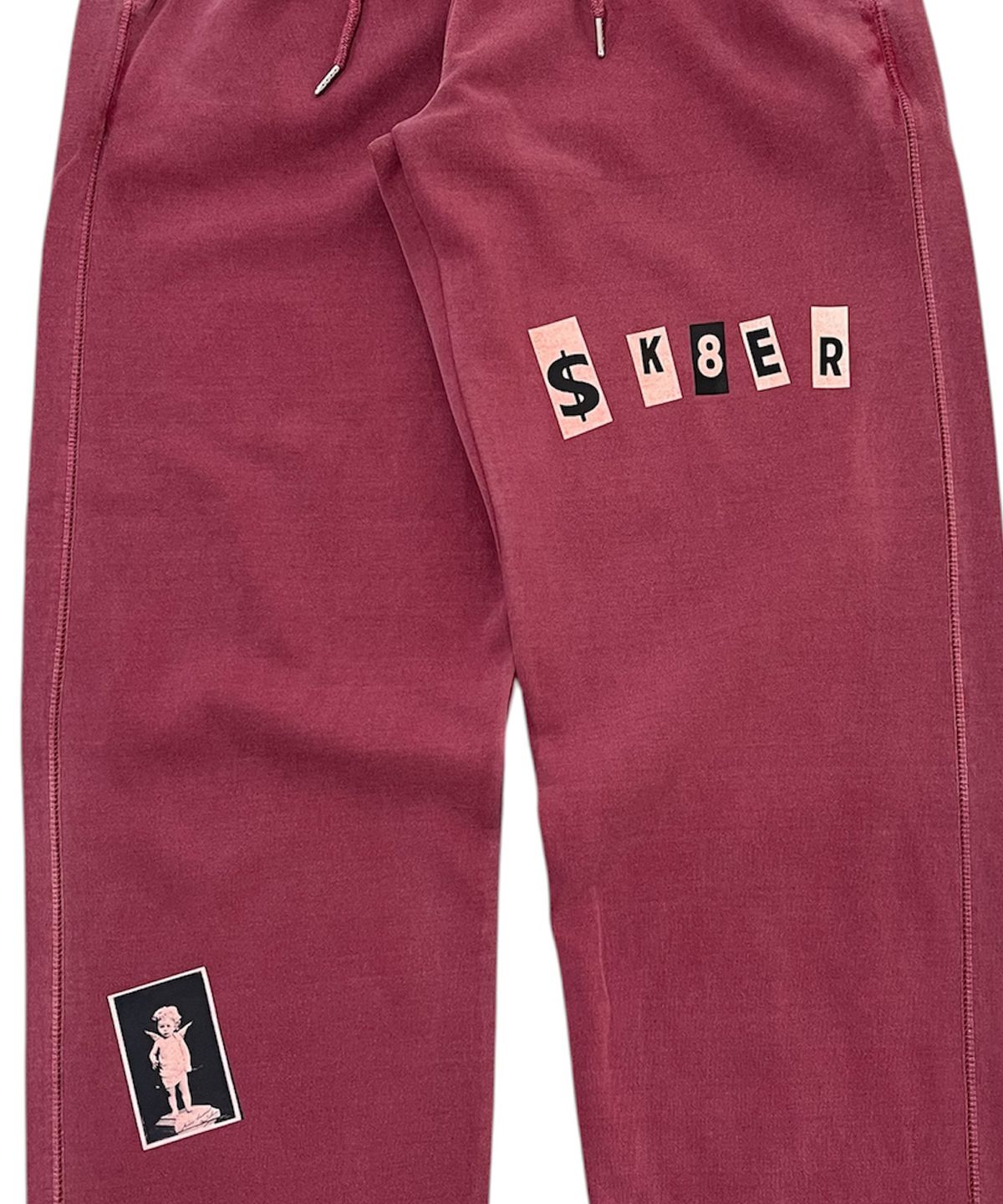 스케이터락(SK8ER ROCK) Holy Sk8 Pigment Sweat Pants (indian red)