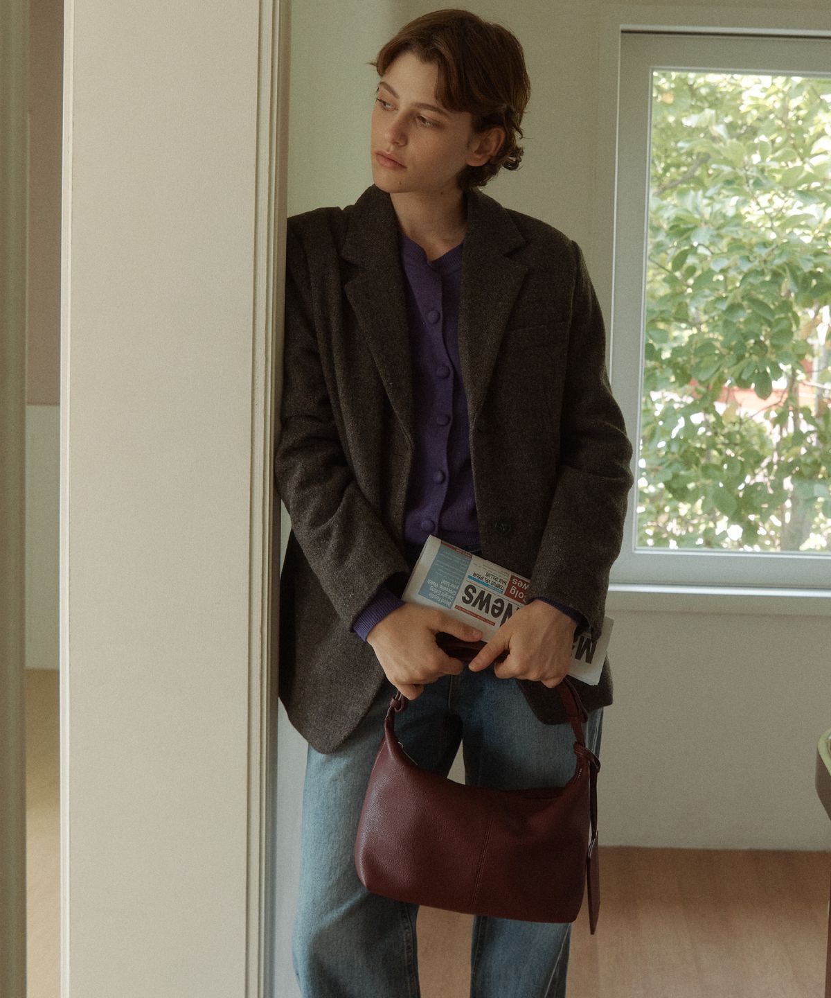아노에틱(ANOETIC) ANC SOFT MINI BAG_BURGUNDY