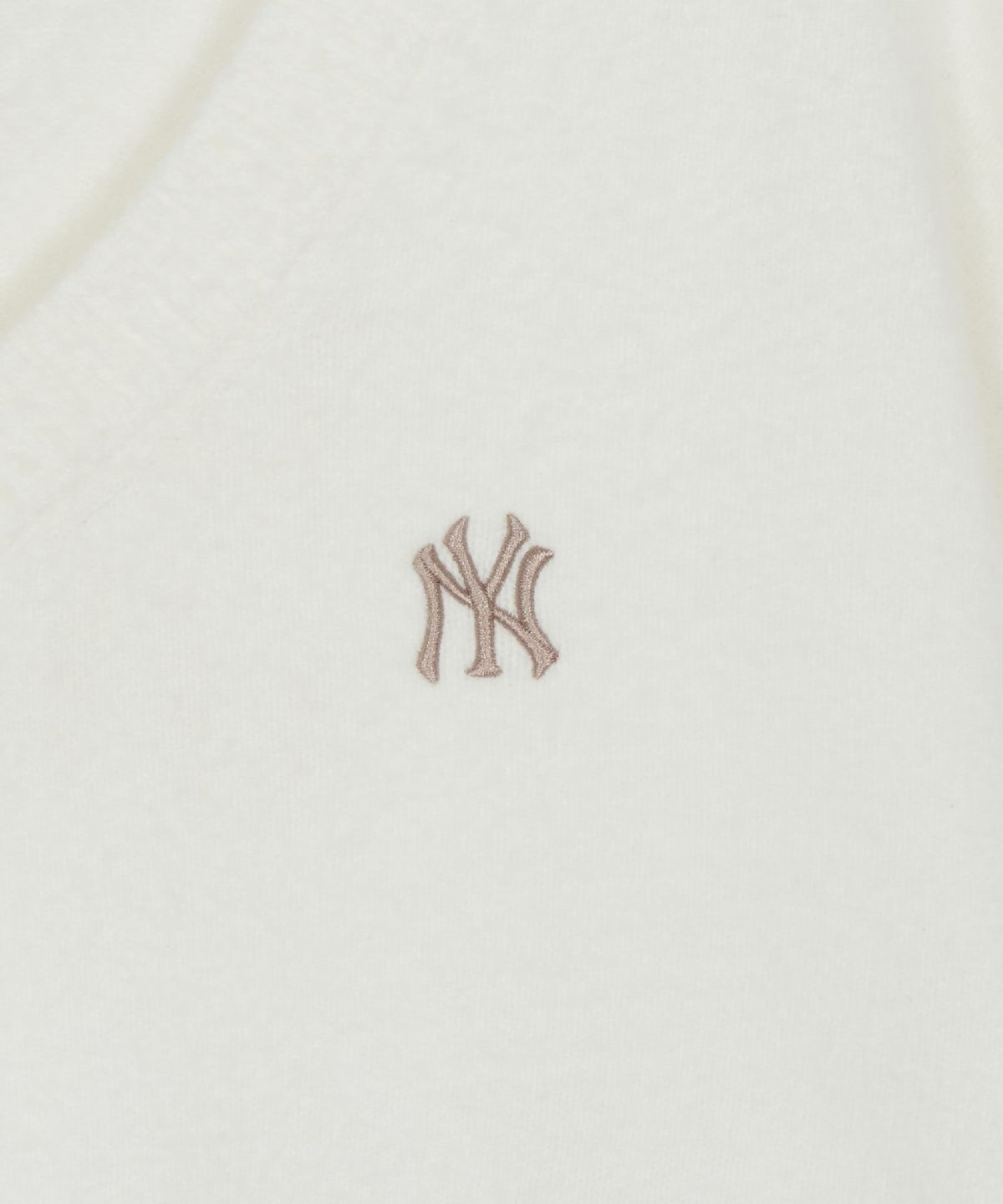 엠엘비(MLB) 여성 베이직 브이넥 스웨터 풀오버 NY (Cream)