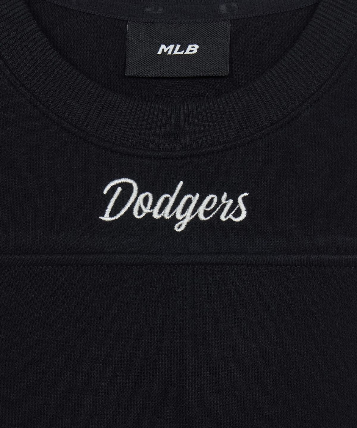 엠엘비(MLB) 여성 베이직 스포티브 컷아웃 숄더 맨투맨 LA (Black)