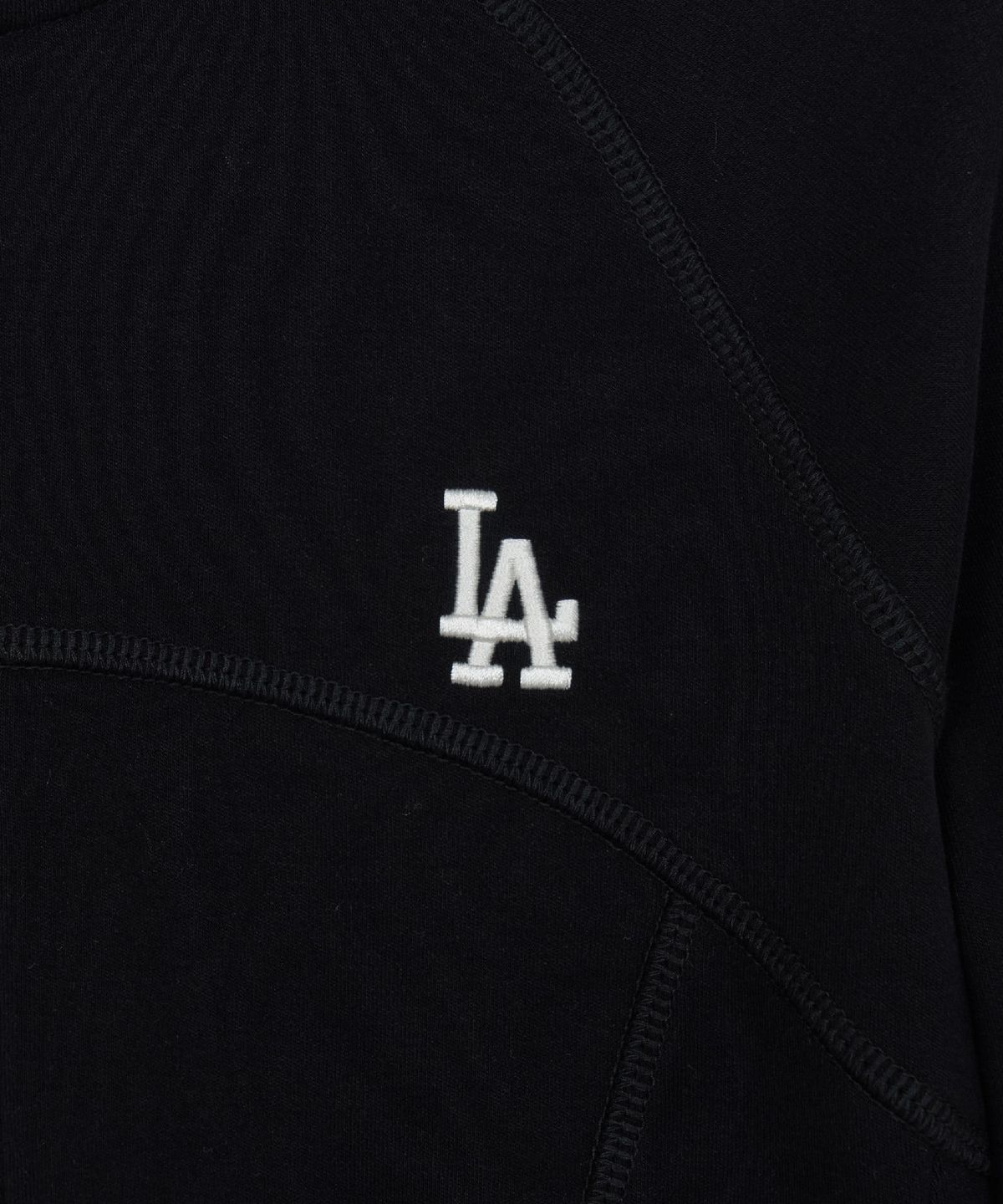 엠엘비(MLB) 여성 베이직 스포티브 절개 후드집업 LA (Black)