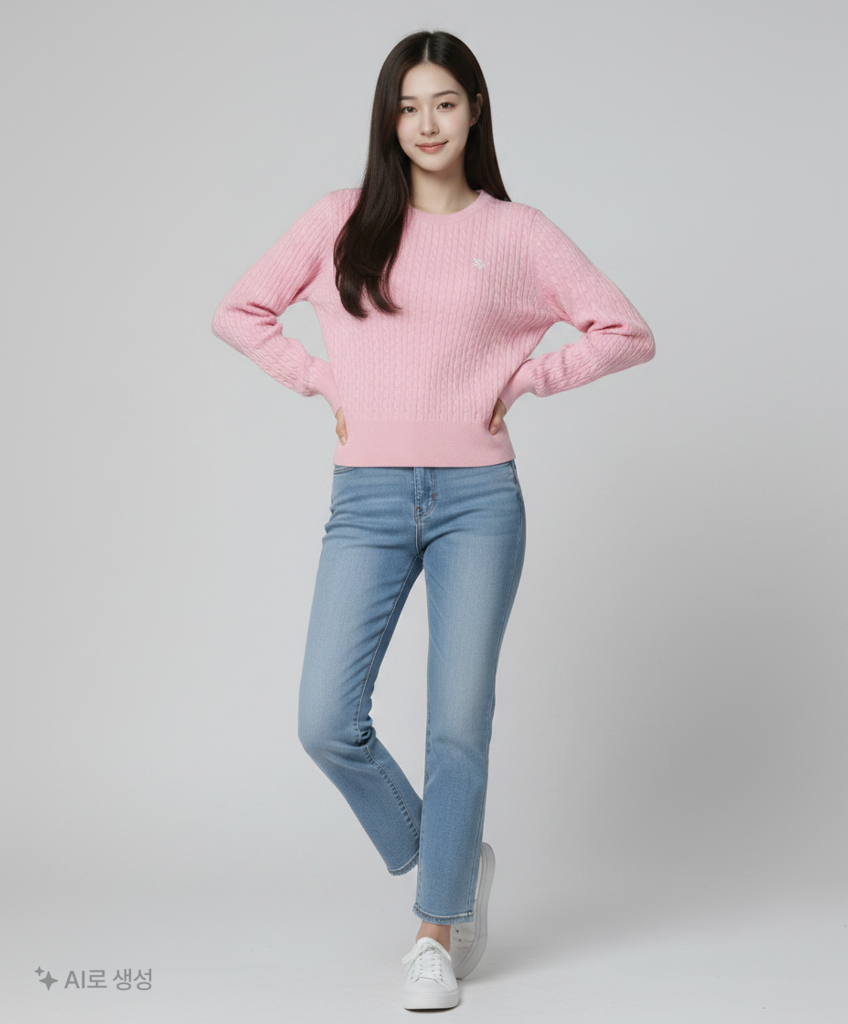 제너럴 아이디어(GENERAL IDEA) WOMAN GNRL 에센셜 케이블 풀오버 [4COL] / WBC1L05503 S