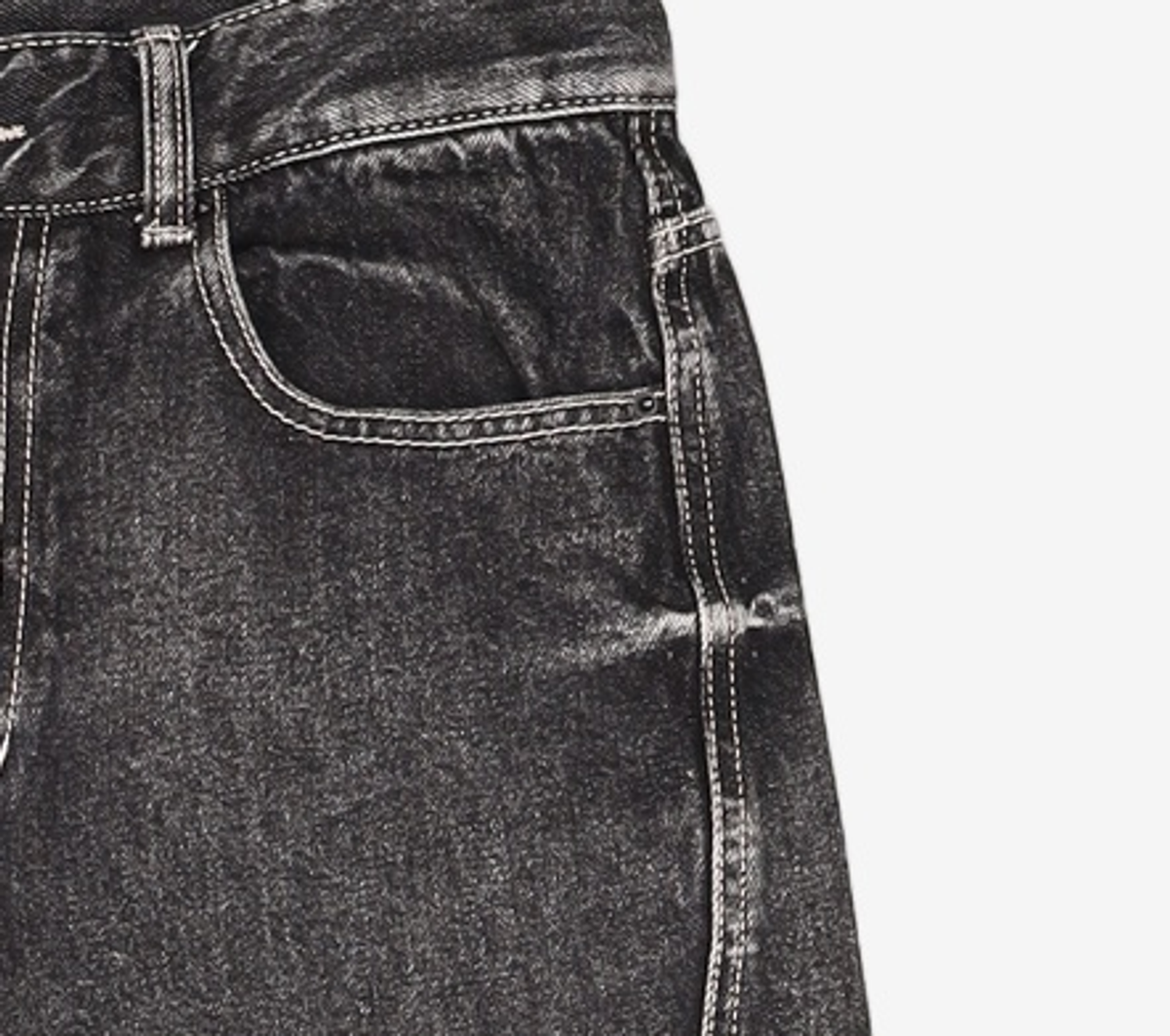 메종미네드(MAISON MINED) PINCH WIND DENIM PANTS BLACK 46