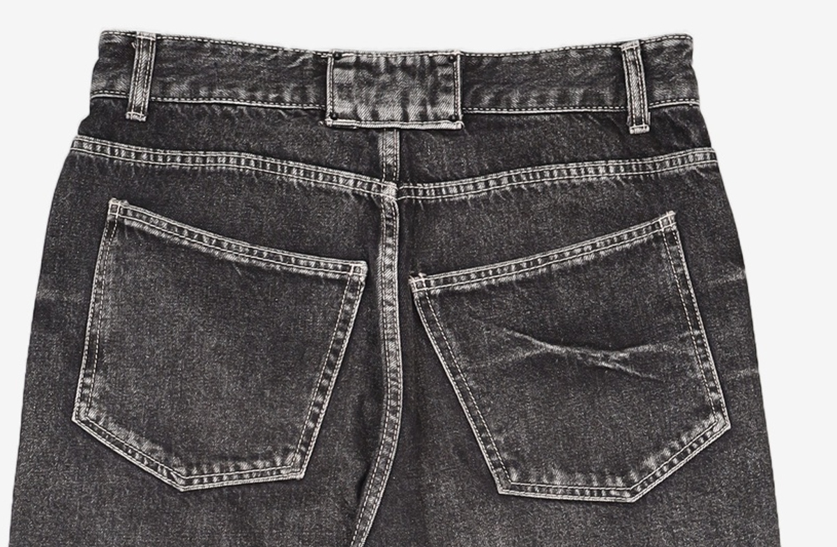 메종미네드(MAISON MINED) PINCH WIND DENIM PANTS BLACK 46