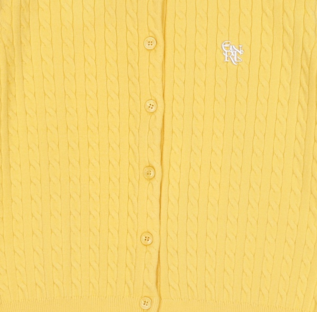 제너럴 아이디어(GENERAL IDEA) GNRL 에센셜 케이블 가디건 [YELLOW] / WBD1L04502 S
