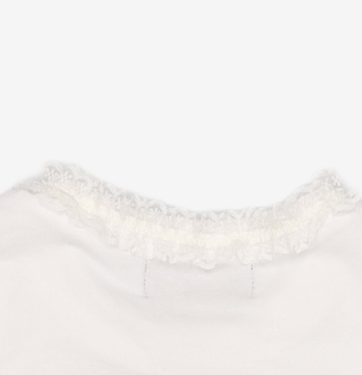 유희(YOUHEE) LACE LETTERING BABY T-SHIRTS WHITE FREE