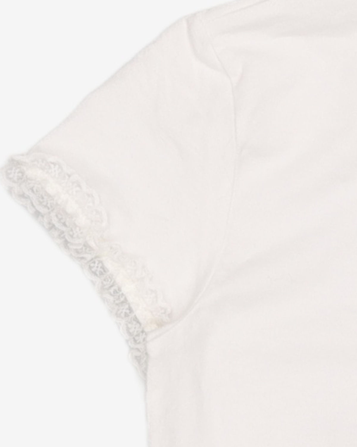 유희(YOUHEE) LACE LETTERING BABY T-SHIRTS WHITE FREE
