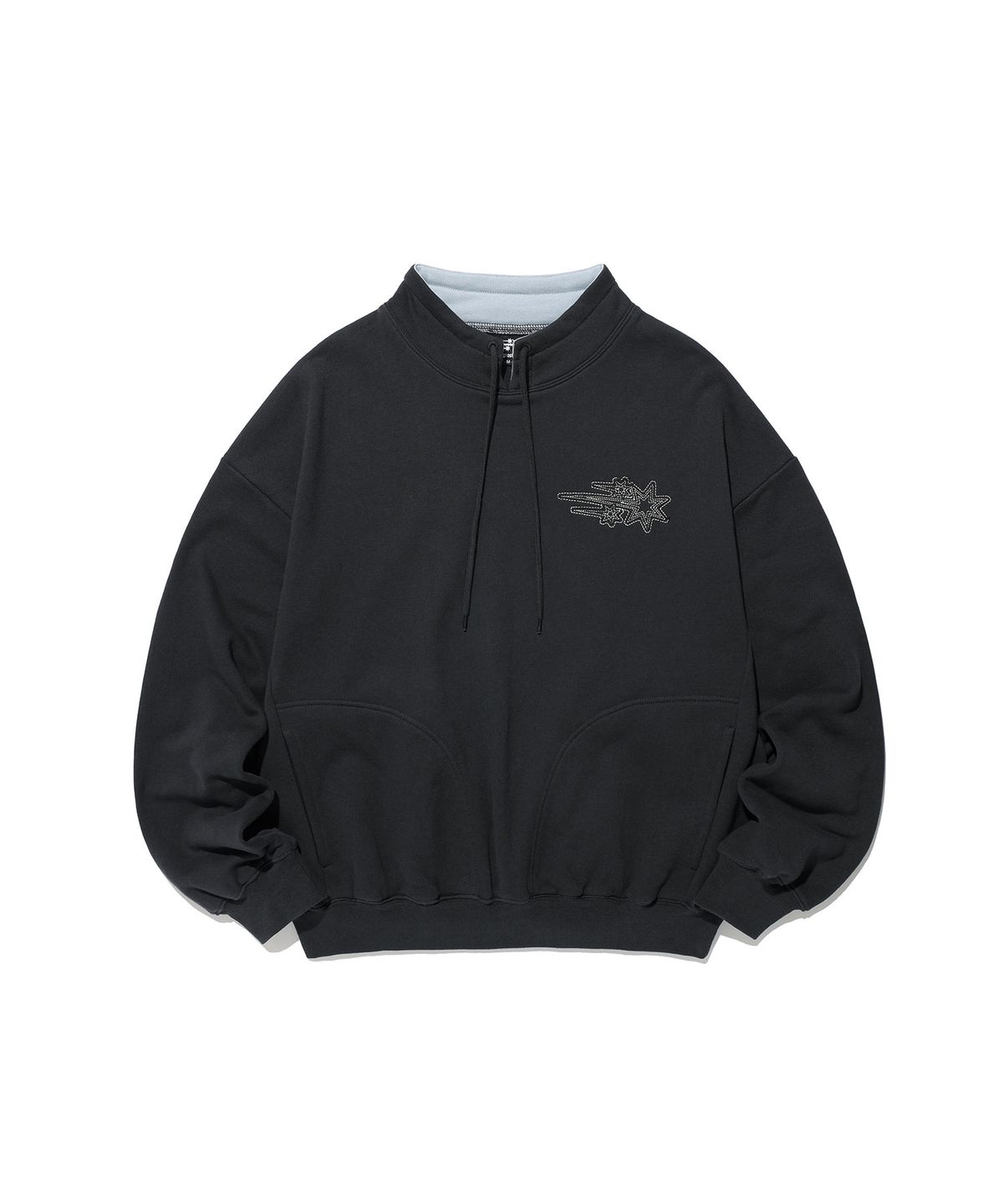 나이스고스트클럽(NICEGHOSTCLUB) 3STAR HIGH NECK SWEATSHIRTS_CHARCOAL(NG2GFUM440A)