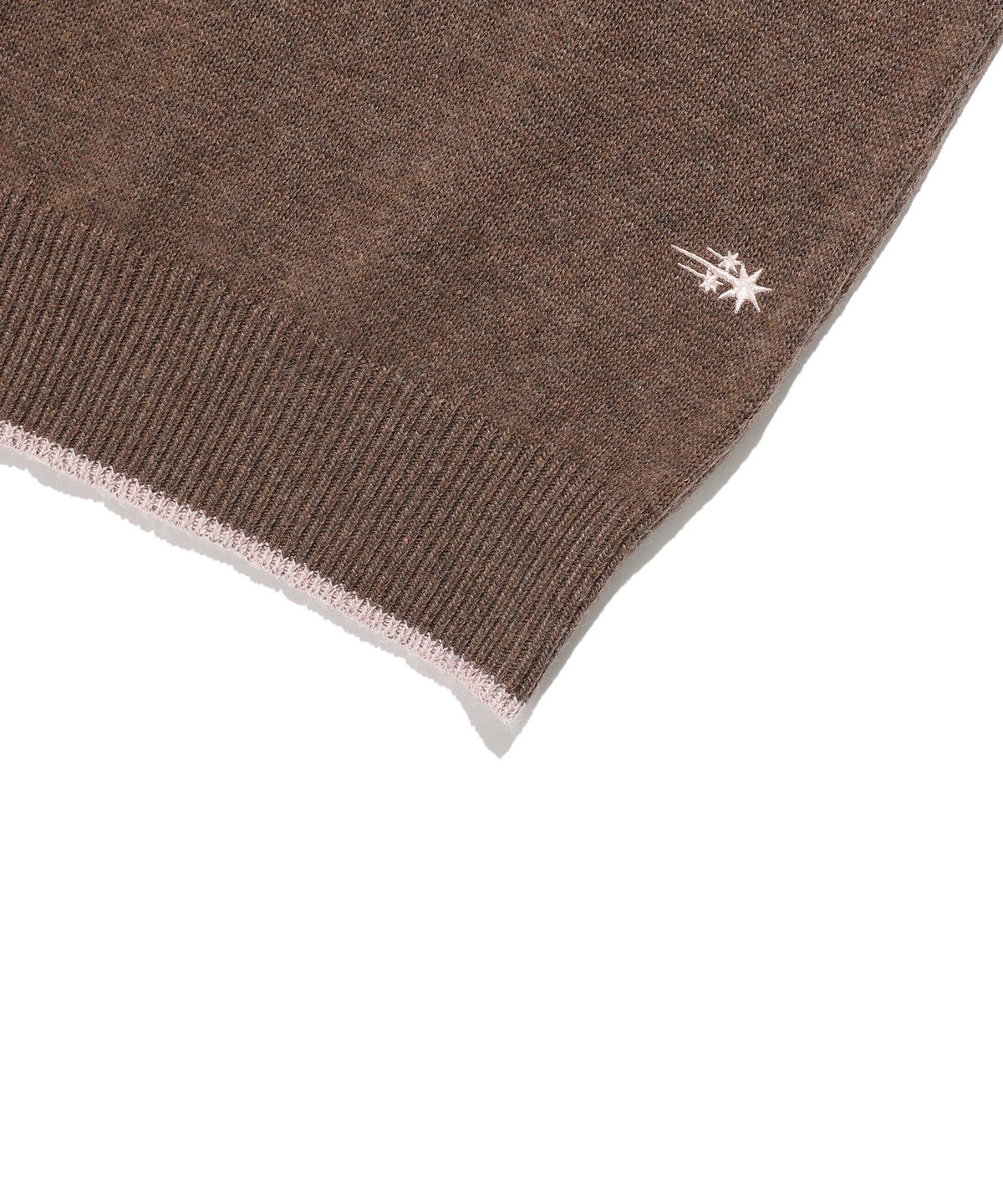 나이스고스트클럽(NICEGHOSTCLUB) COLOR TIPPED KNIT HOODIE_BROWN(NG2GFFK640A)
