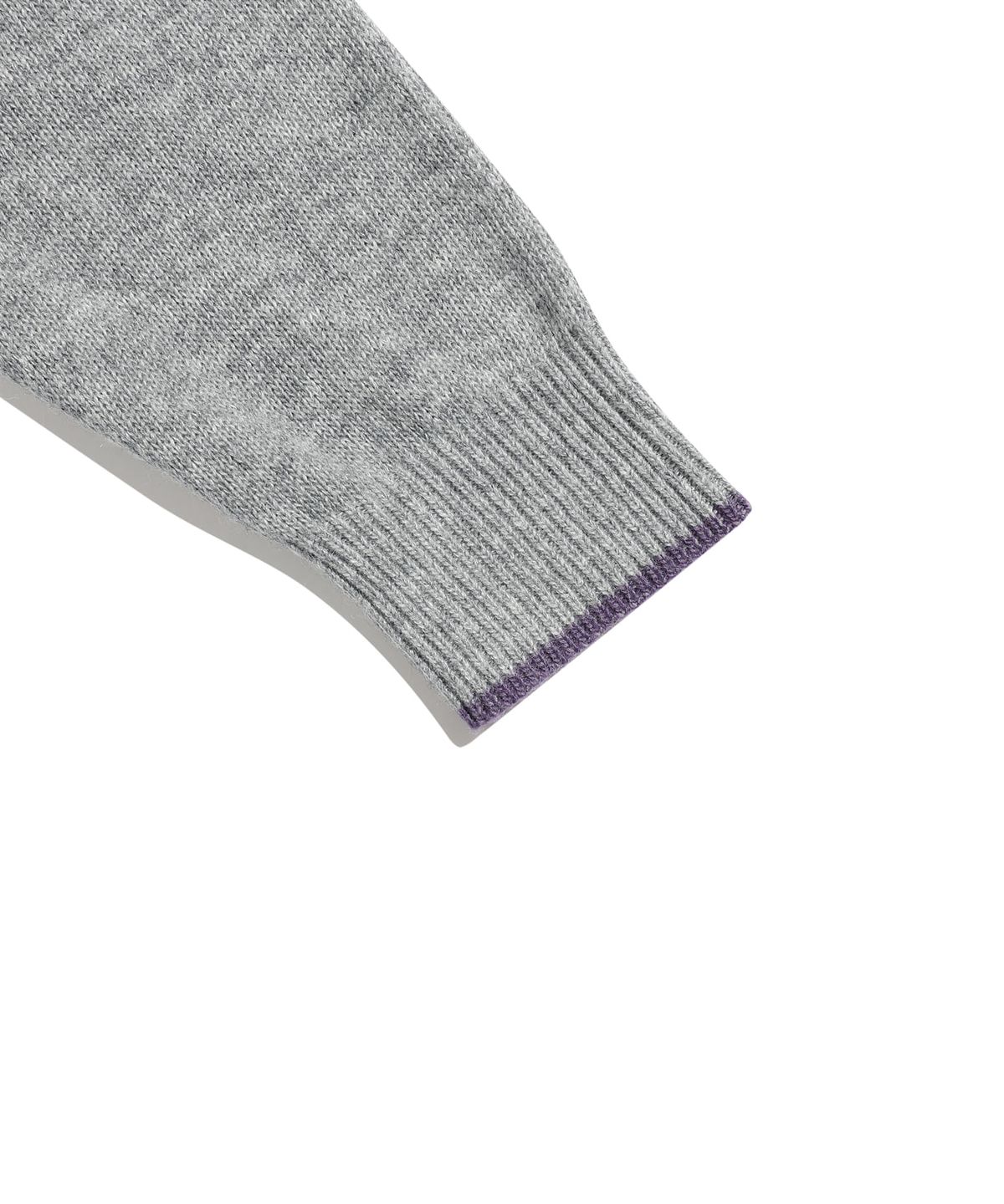 나이스고스트클럽(NICEGHOSTCLUB) COLOR TIPPED KNIT HOODIE_GREY(NG2GFFK640A)