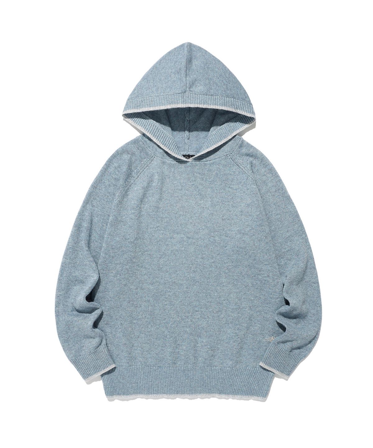 나이스고스트클럽(NICEGHOSTCLUB) COLOR TIPPED KNIT HOODIE_BLUE(NG2GFFK640A)