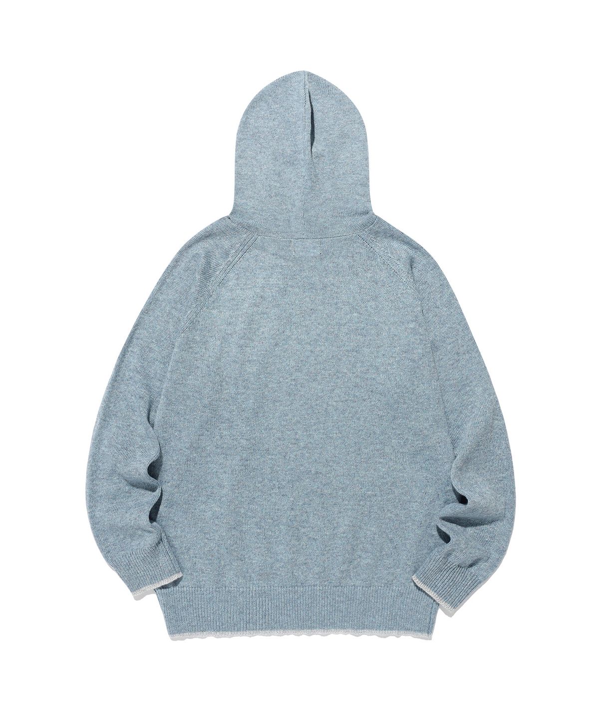 나이스고스트클럽(NICEGHOSTCLUB) COLOR TIPPED KNIT HOODIE_BLUE(NG2GFFK640A)